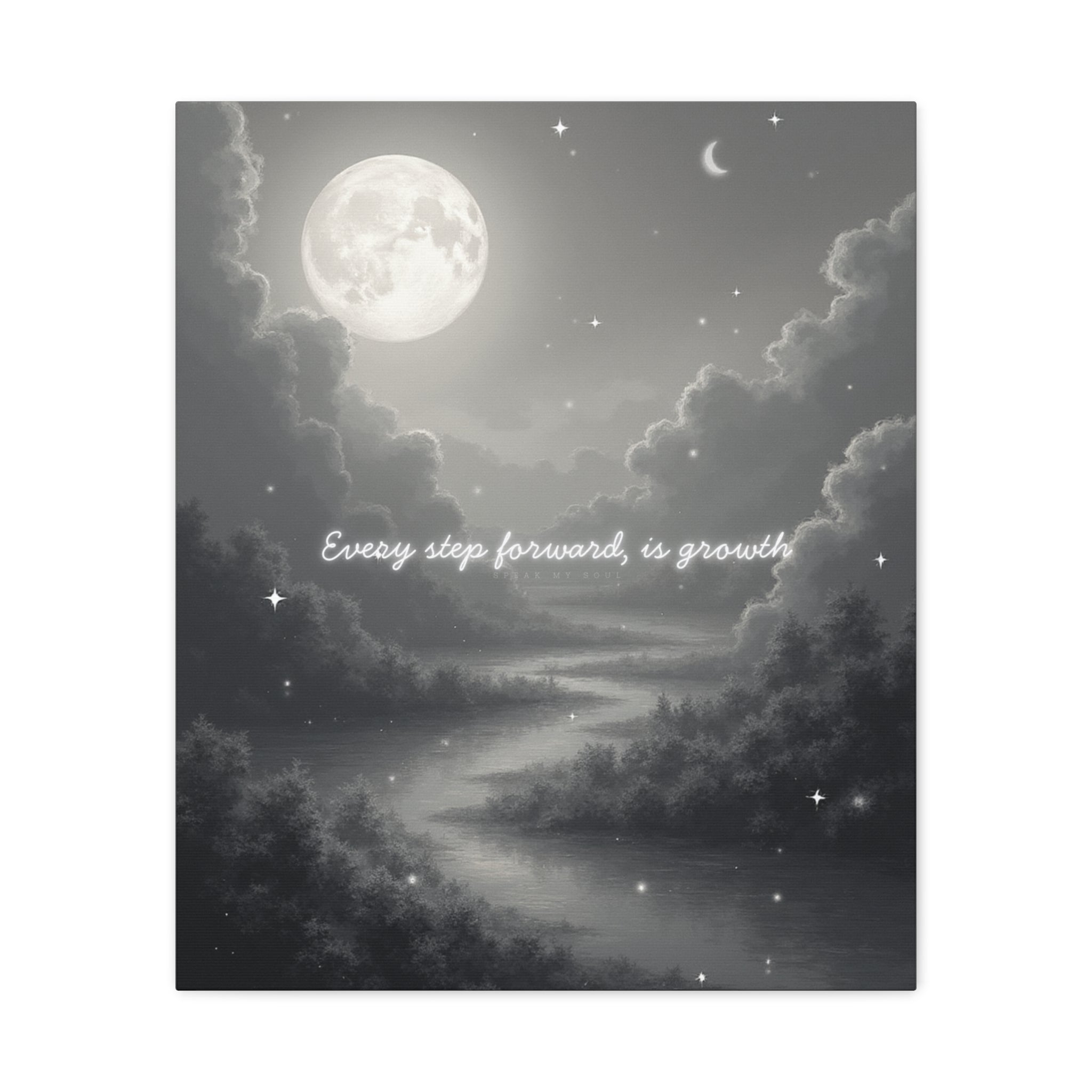 "Every step forward, is growth" Canvas Wall Art