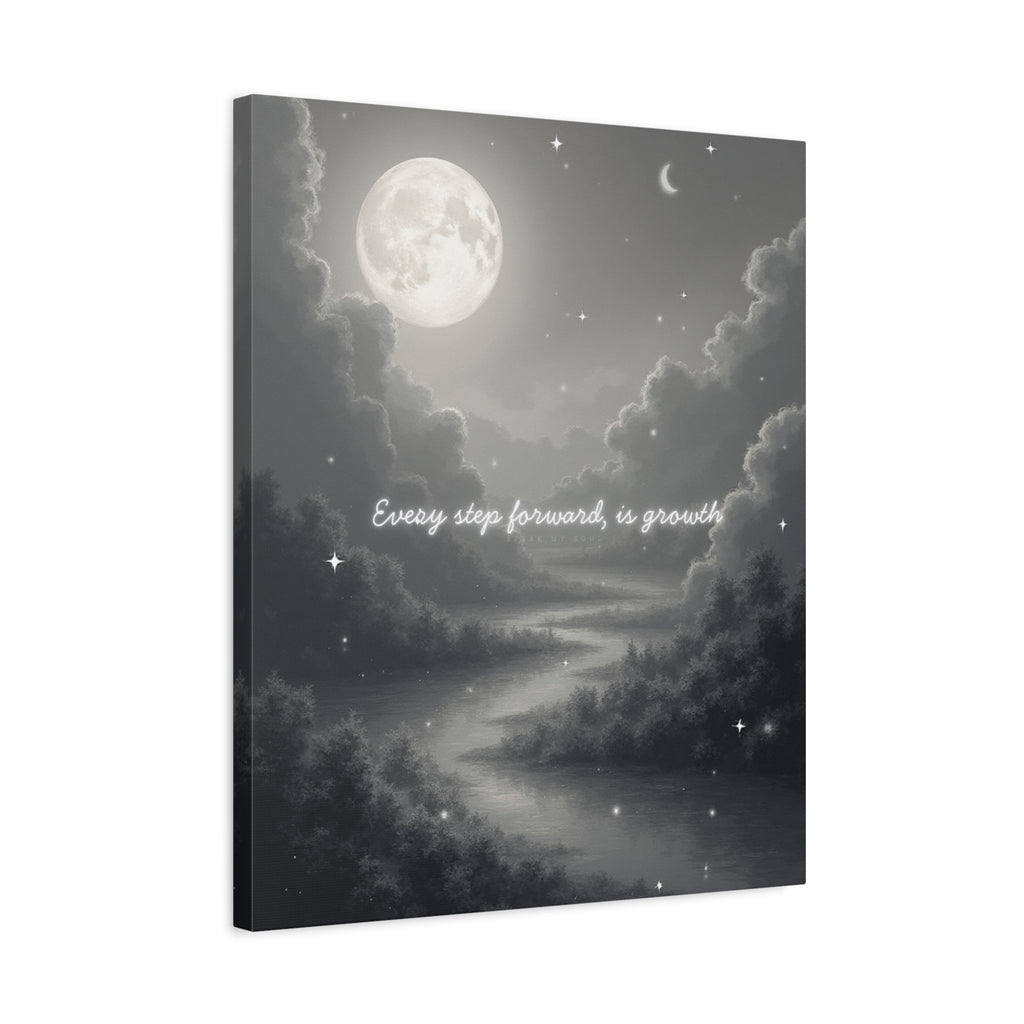 "Every step forward, is growth" Canvas Wall Art