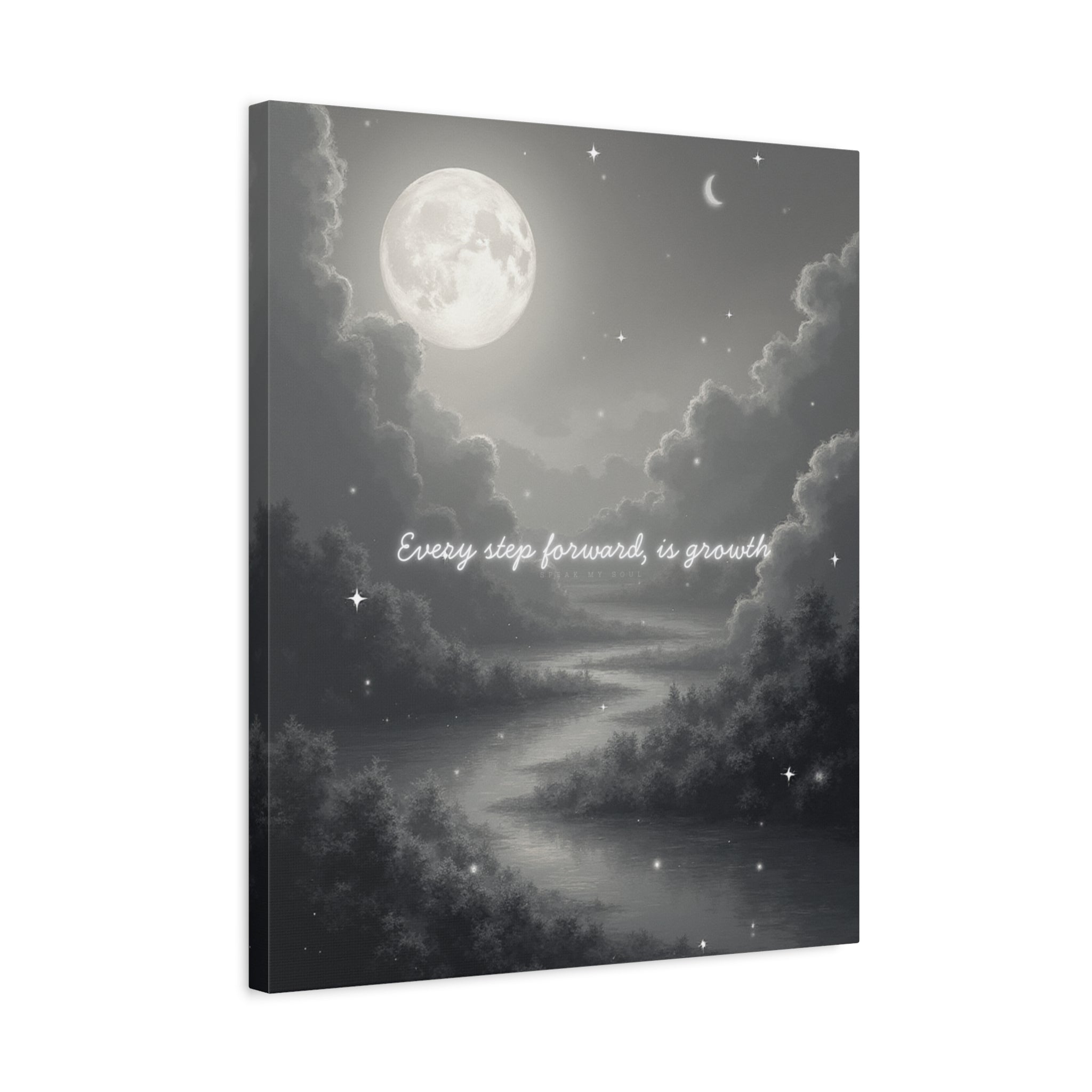 "Every step forward, is growth" Canvas Wall Art