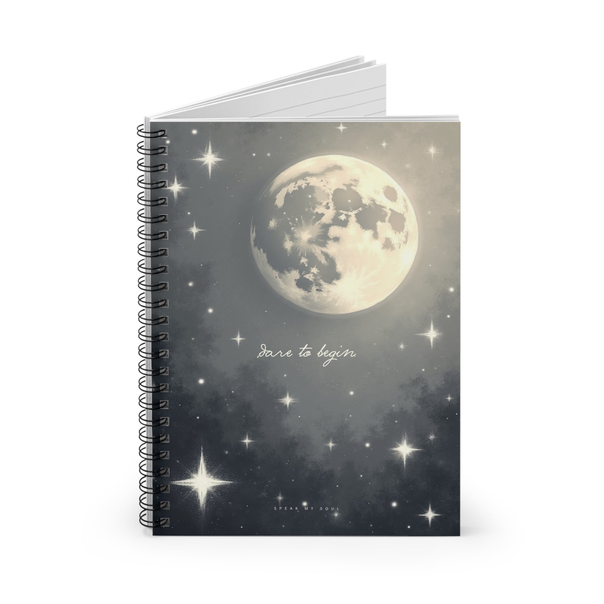 “Dare to begin” Ruled Notebook - The Moonlight Collection