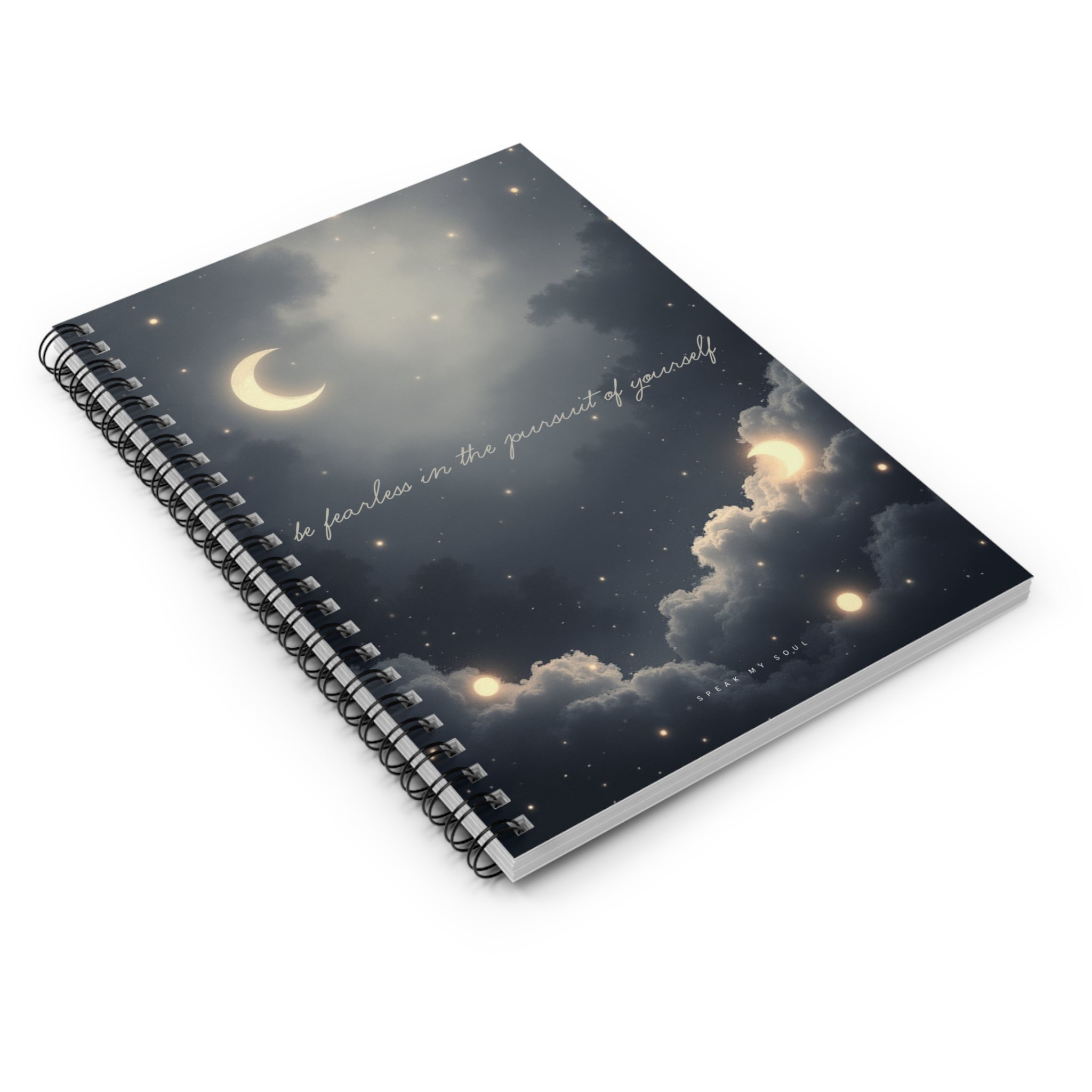 "Be fearless in the pursuit of yourself" Ruled Notebook - The Moonlight Collection Notebook