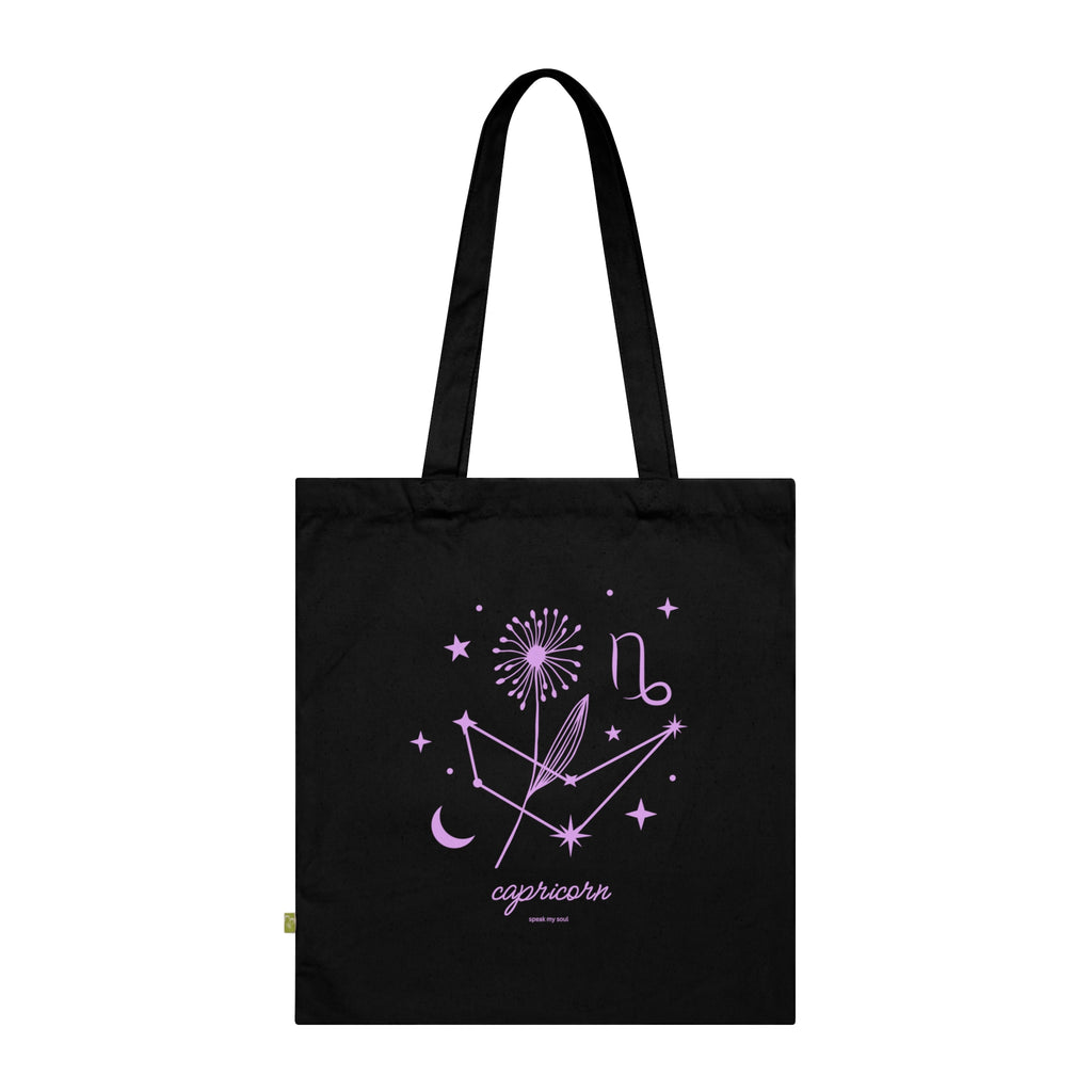 Capricorn Zodiac Tote Bag | Pink Cosmos | Astrology Gift