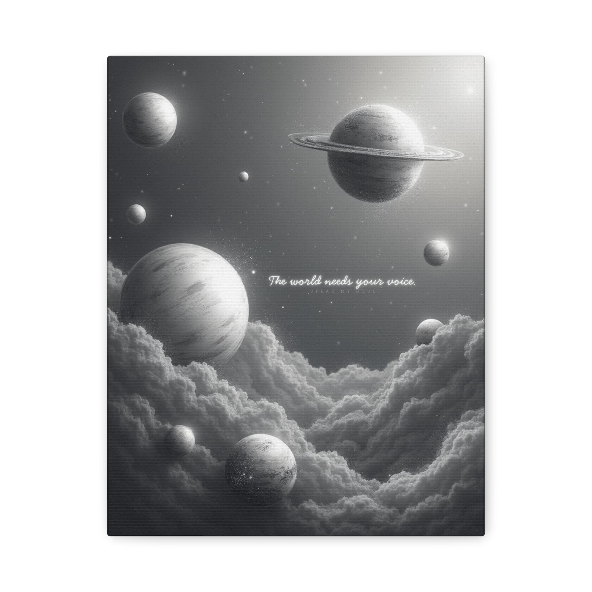 "The world needs your voice" Canvas Wall Art