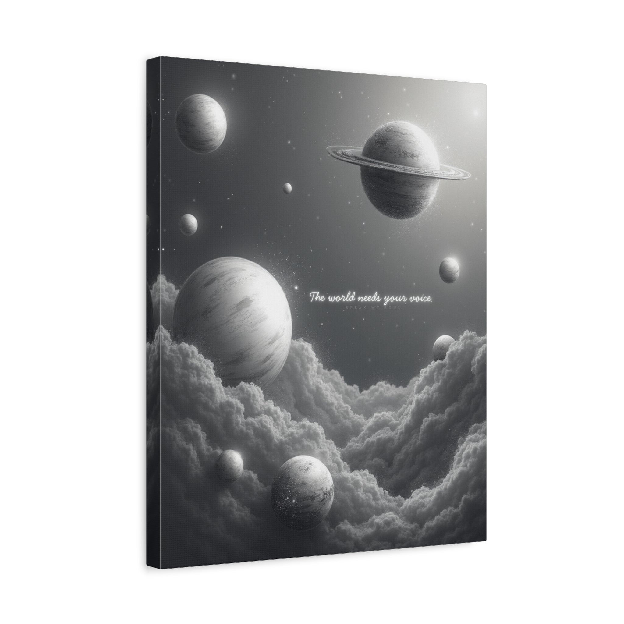"The world needs your voice" Canvas Wall Art
