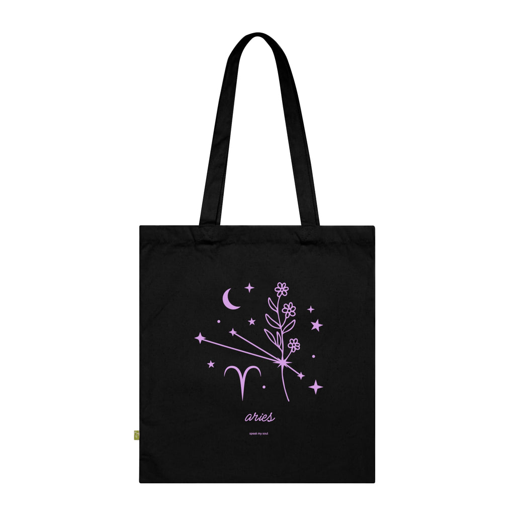 Aries Zodiac Tote | Pink Cosmos | Astrology Gift