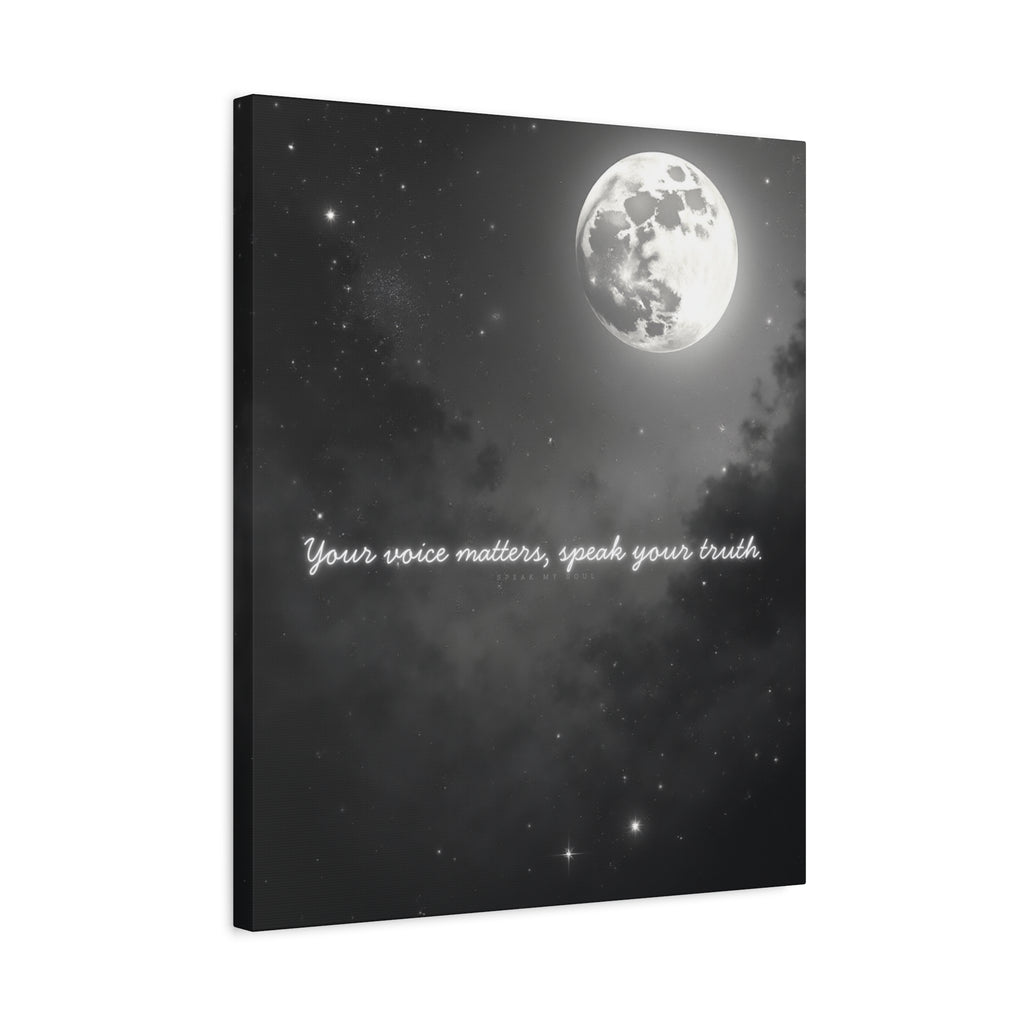 "Your Voice Matters, Speak Your Truth" Canvas Wall Art
