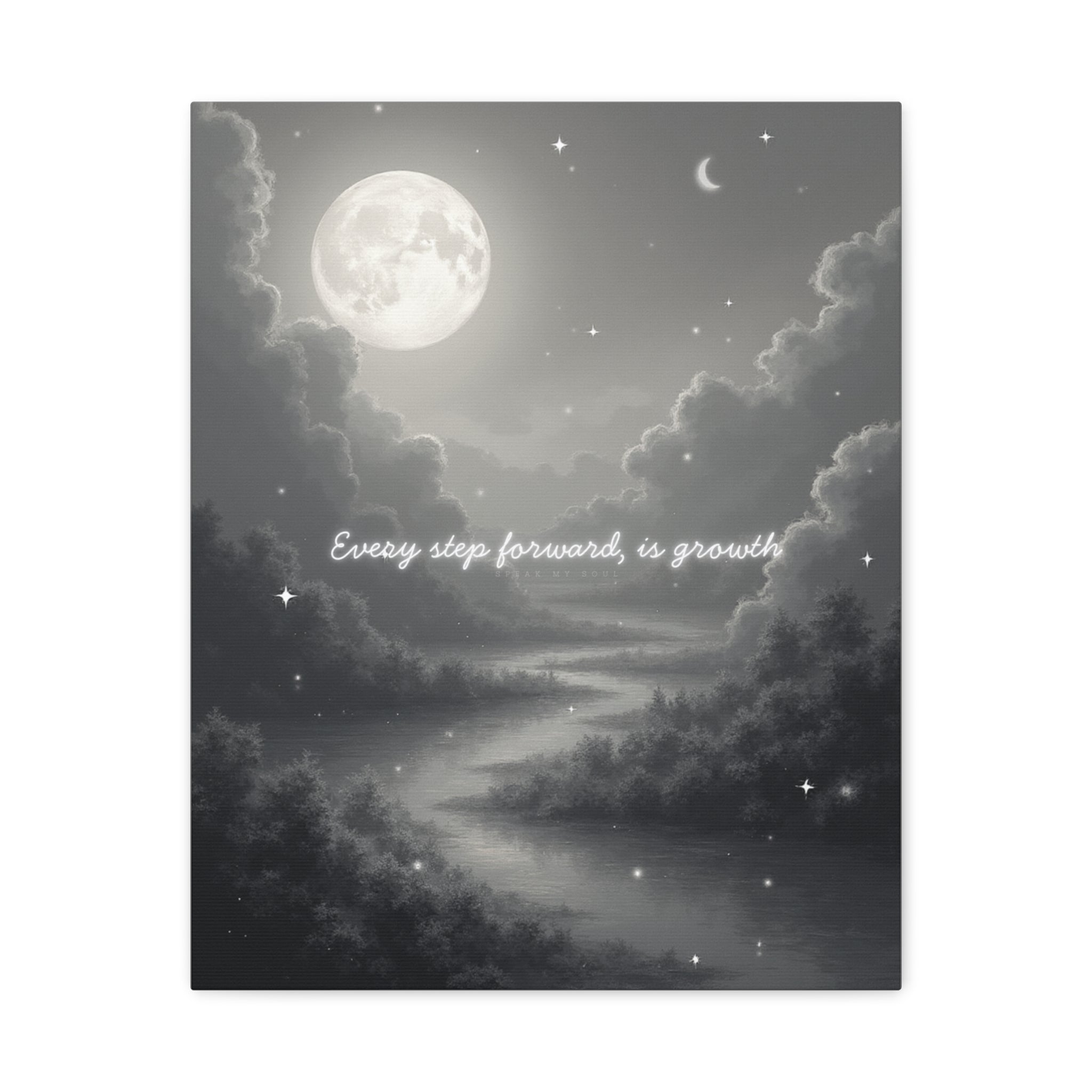 "Every step forward, is growth" Canvas Wall Art