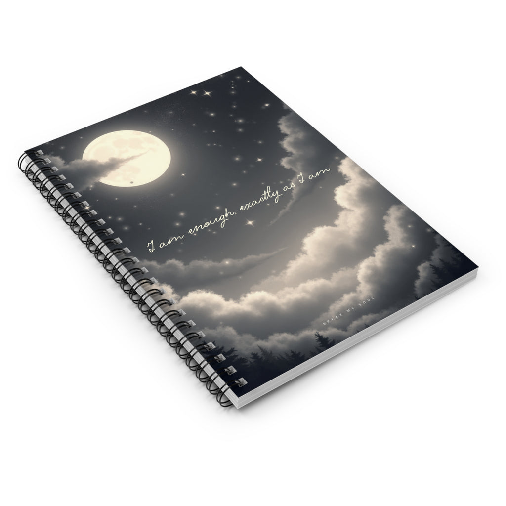 "I am enough, exactly as I am" Ruled Notebook - The Moonlight Collection Notebook