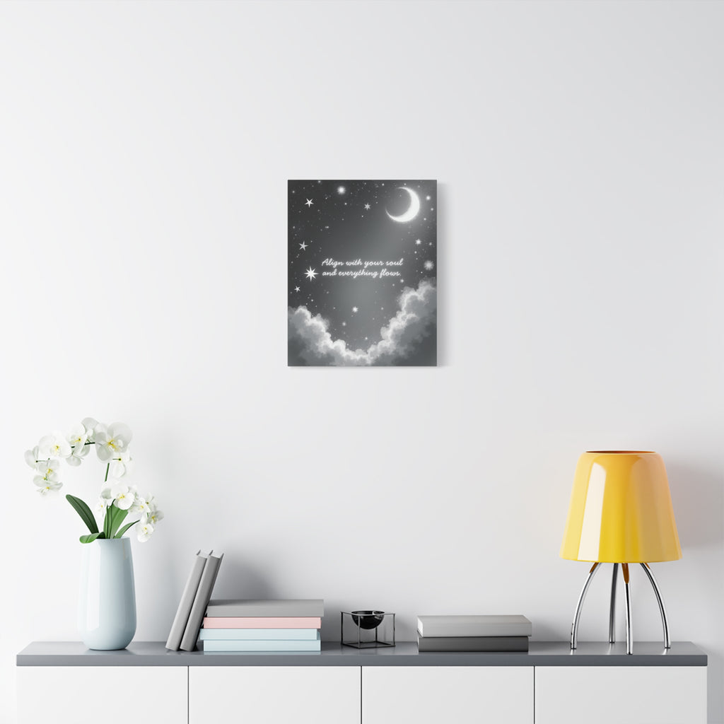 "Align with your soul and everything flows" Canvas Wall Art