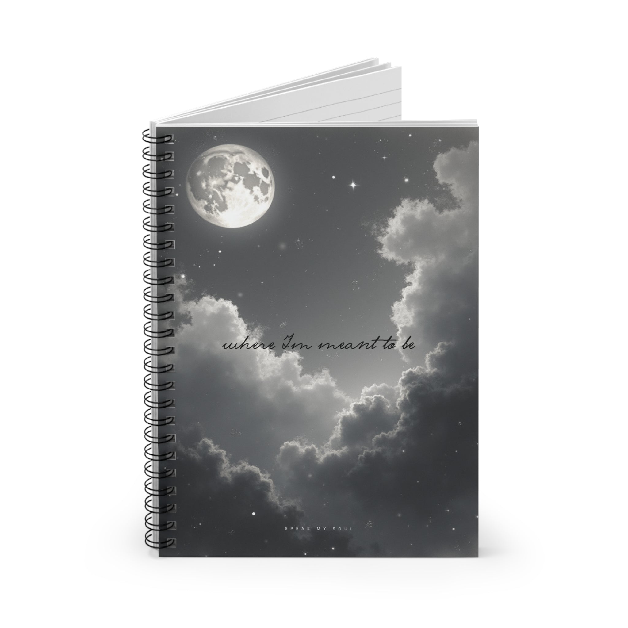 'Where I'm meant to be' Ruled Notebook - The Moonlight Collection