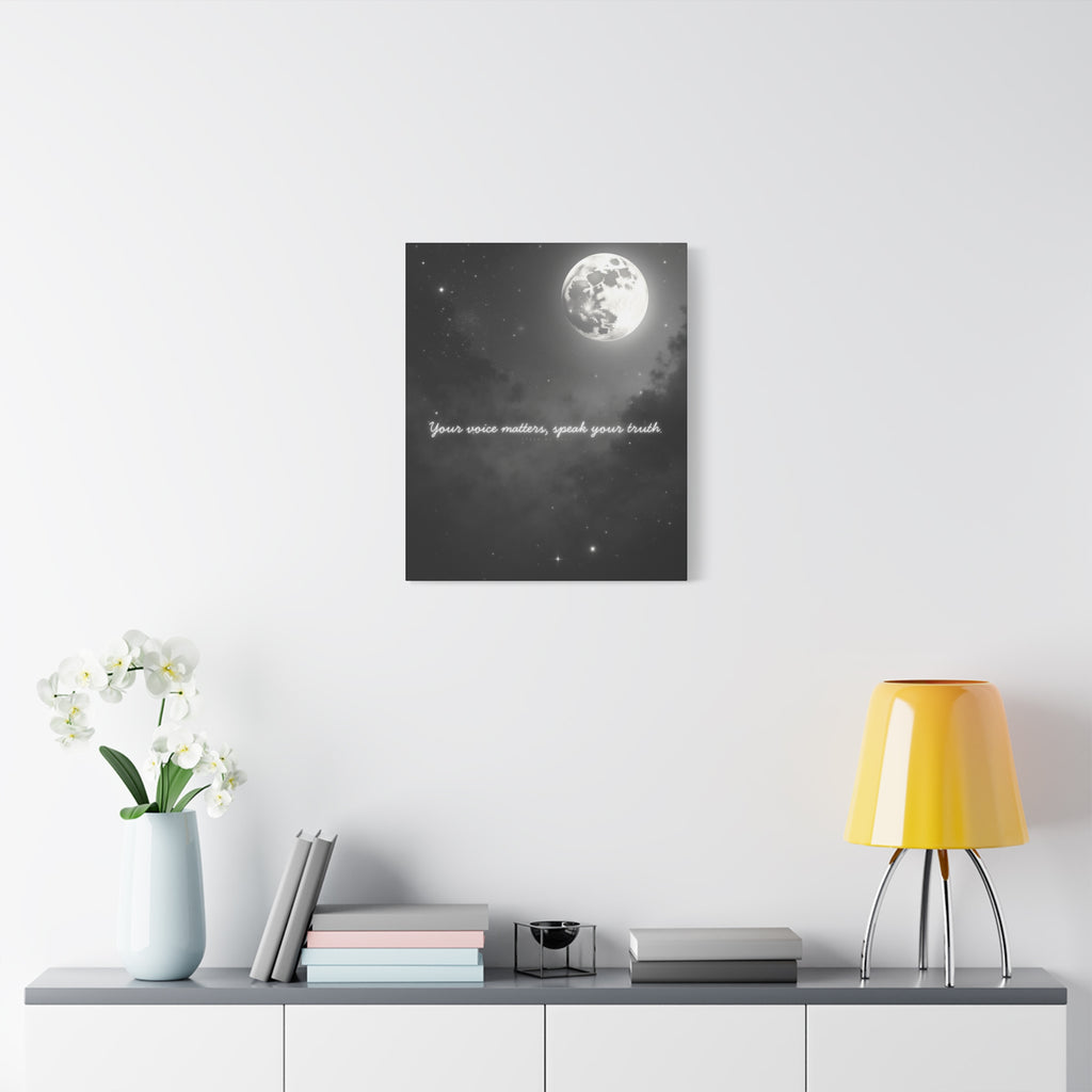 "Your Voice Matters, Speak Your Truth" Canvas Wall Art