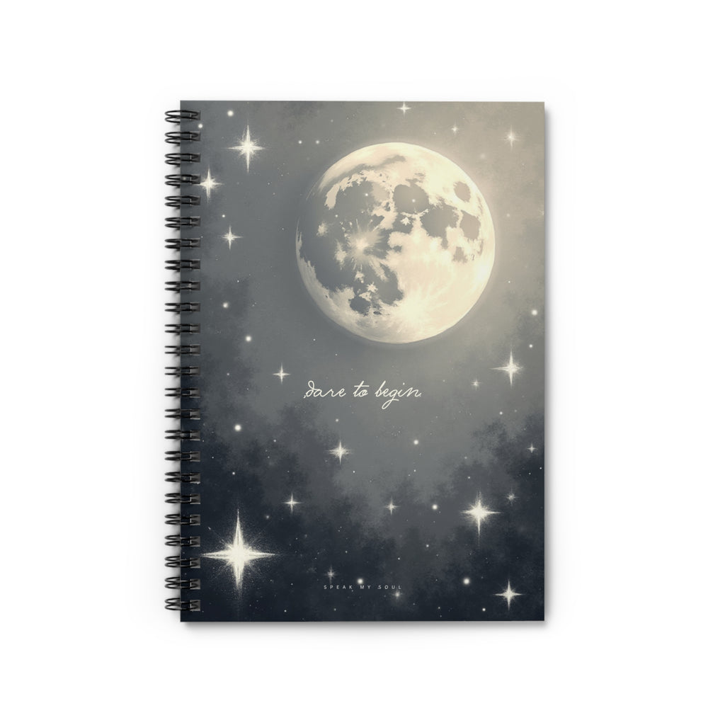 “Dare to begin” Ruled Notebook - The Moonlight Collection