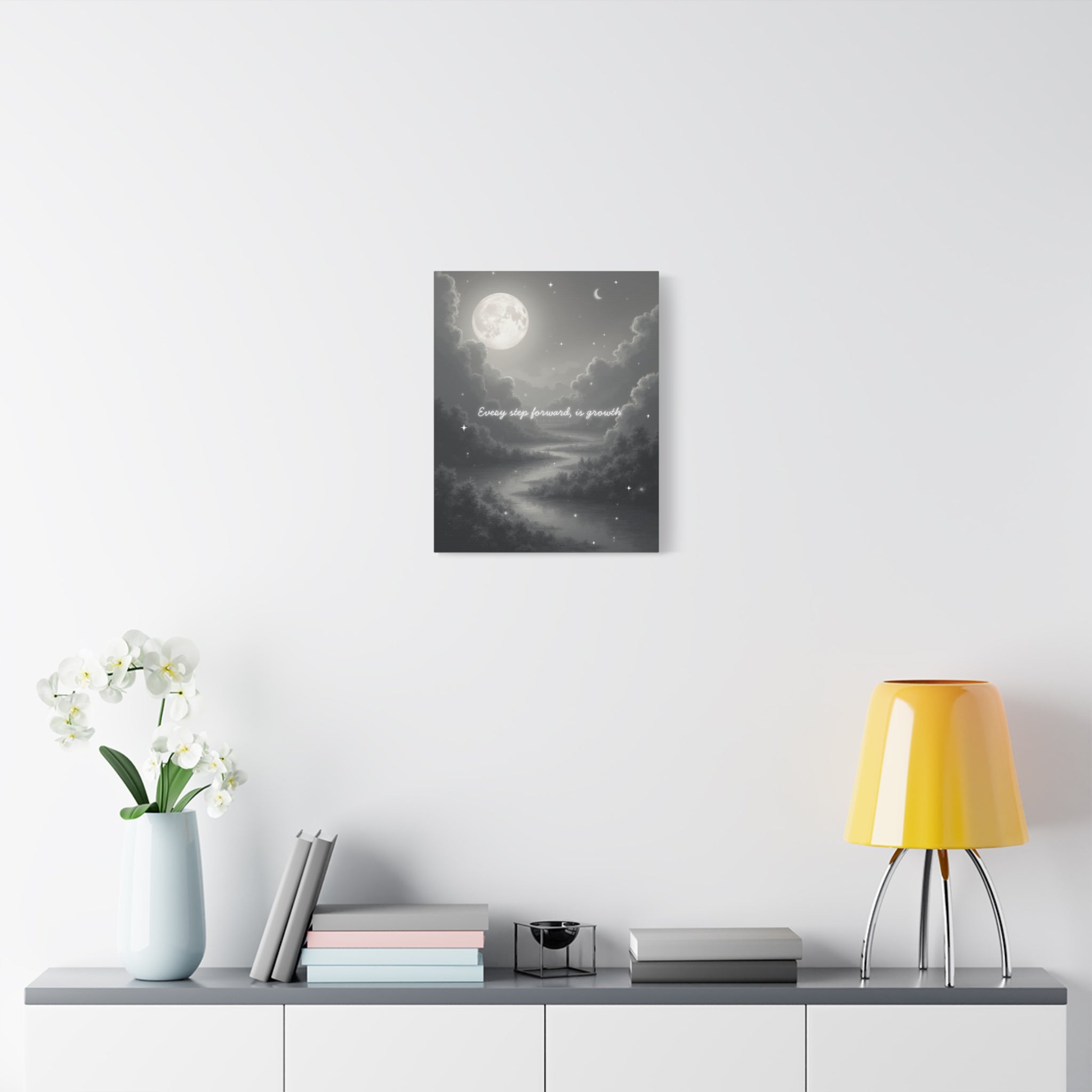 "Every step forward, is growth" Canvas Wall Art