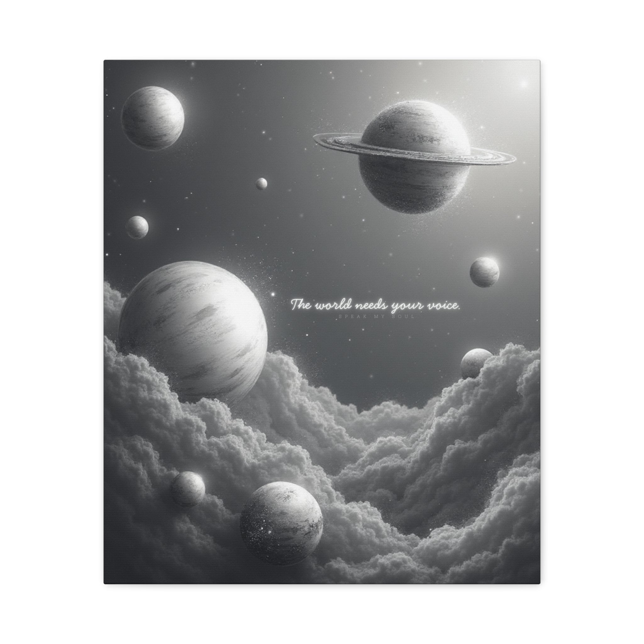 "The world needs your voice" Canvas Wall Art