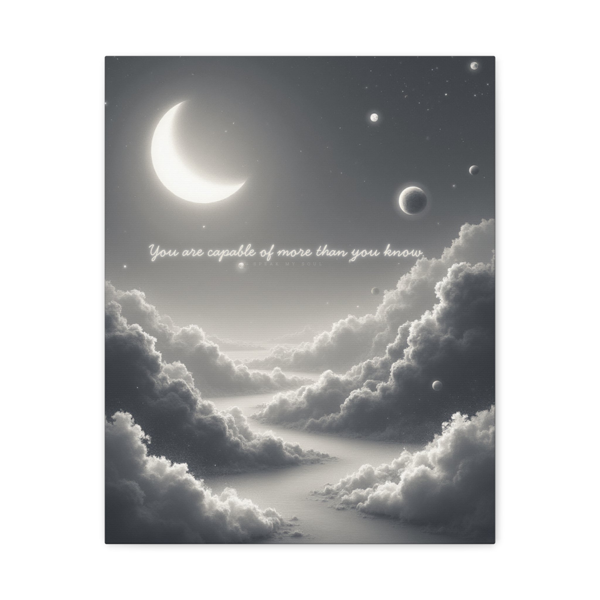 "You are capable of more than you know" Canvas Wall Art