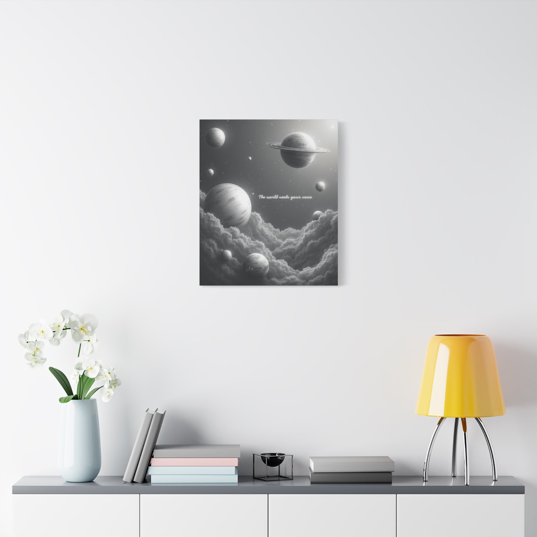 "The world needs your voice" Canvas Wall Art