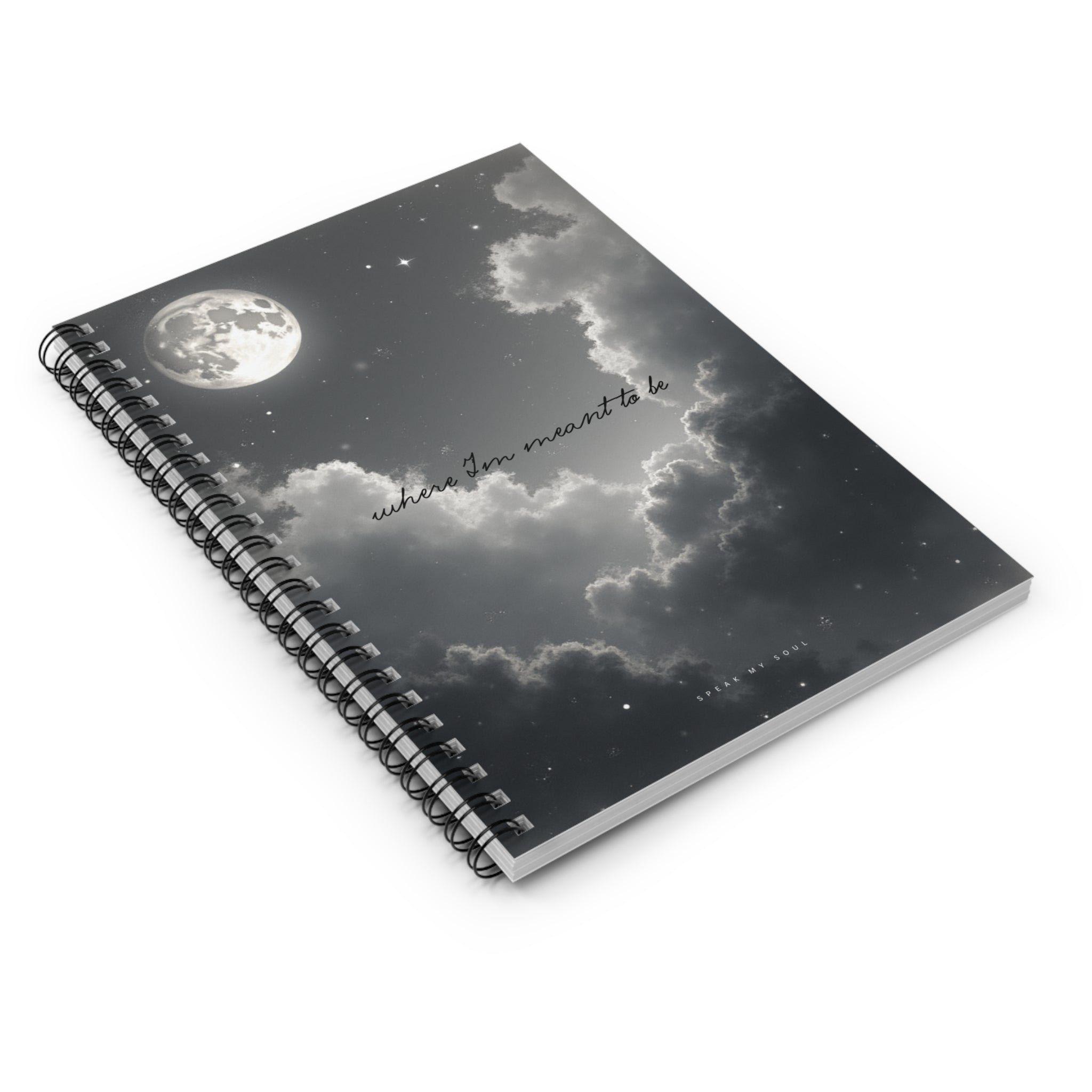 'Where I'm meant to be' Ruled Notebook - The Moonlight Collection