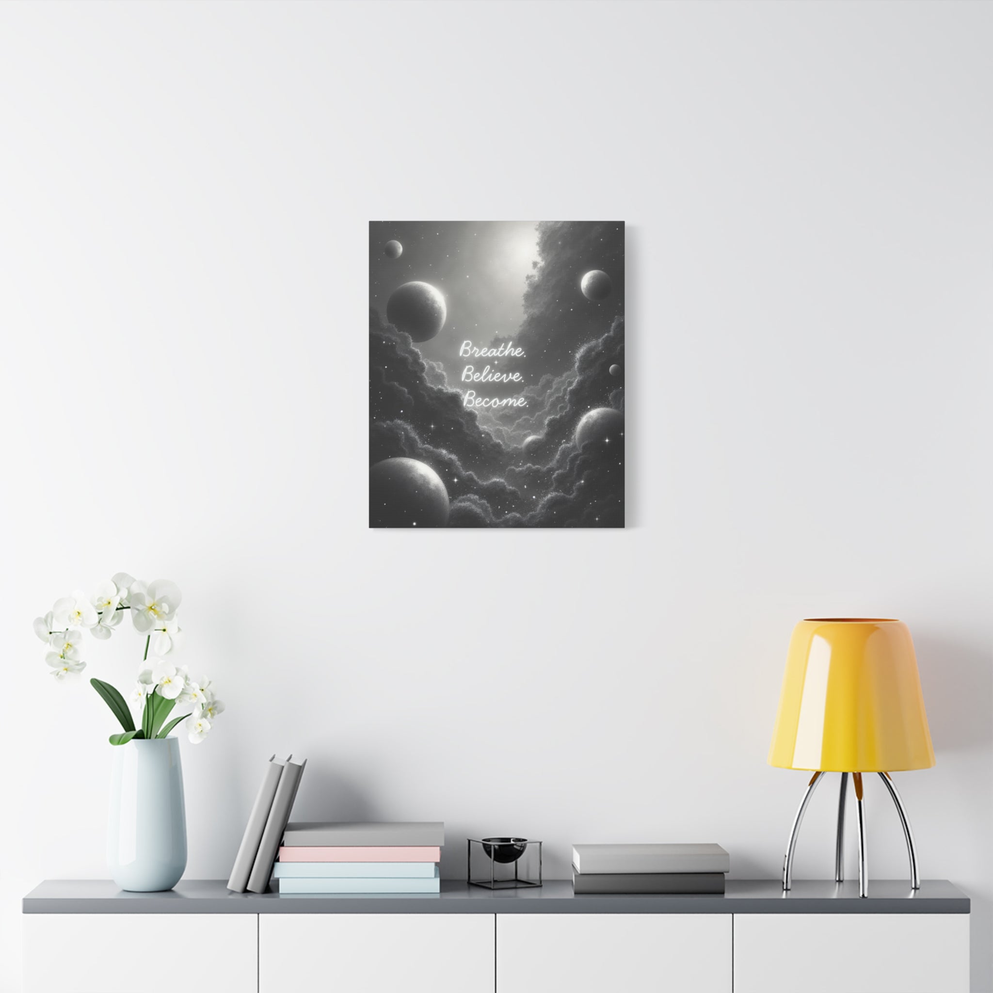 "Breathe. Believe. Become." Canvas Wall Art