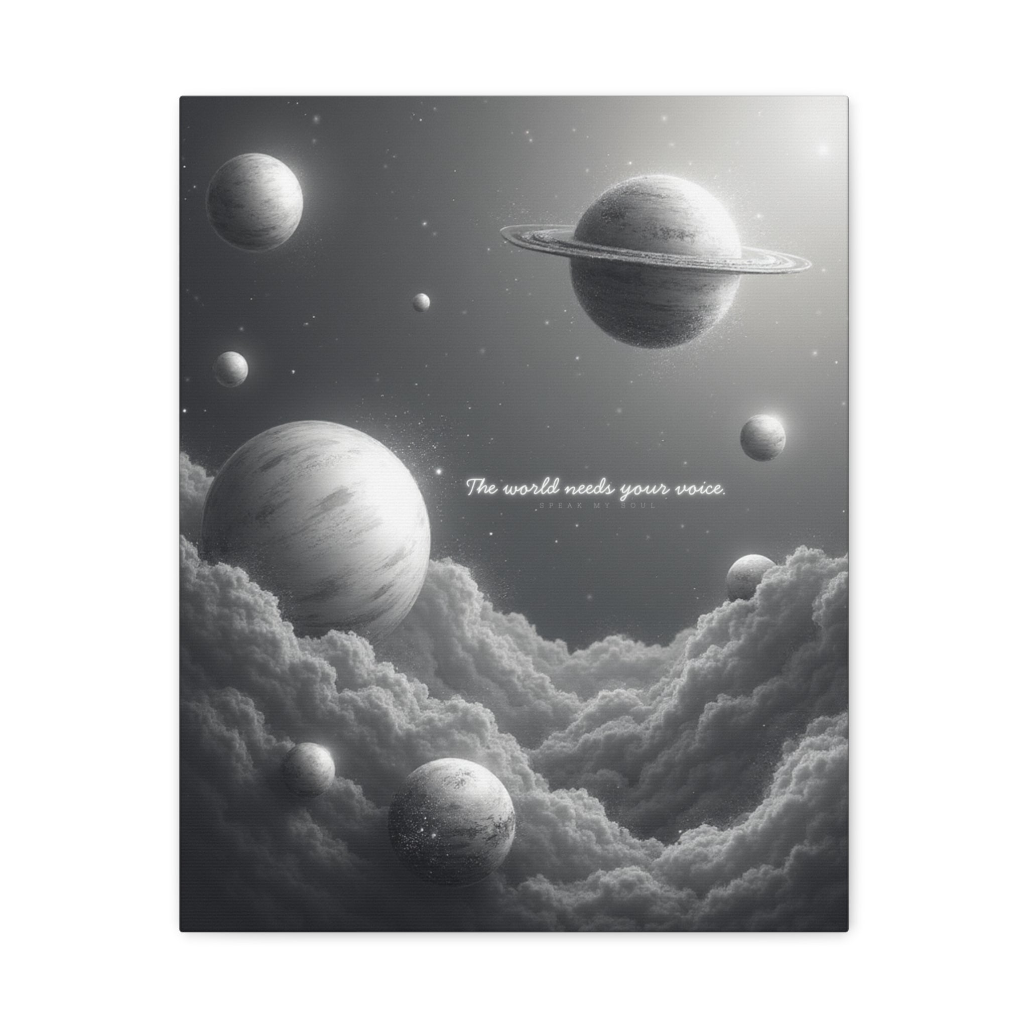 "The world needs your voice" Canvas Wall Art