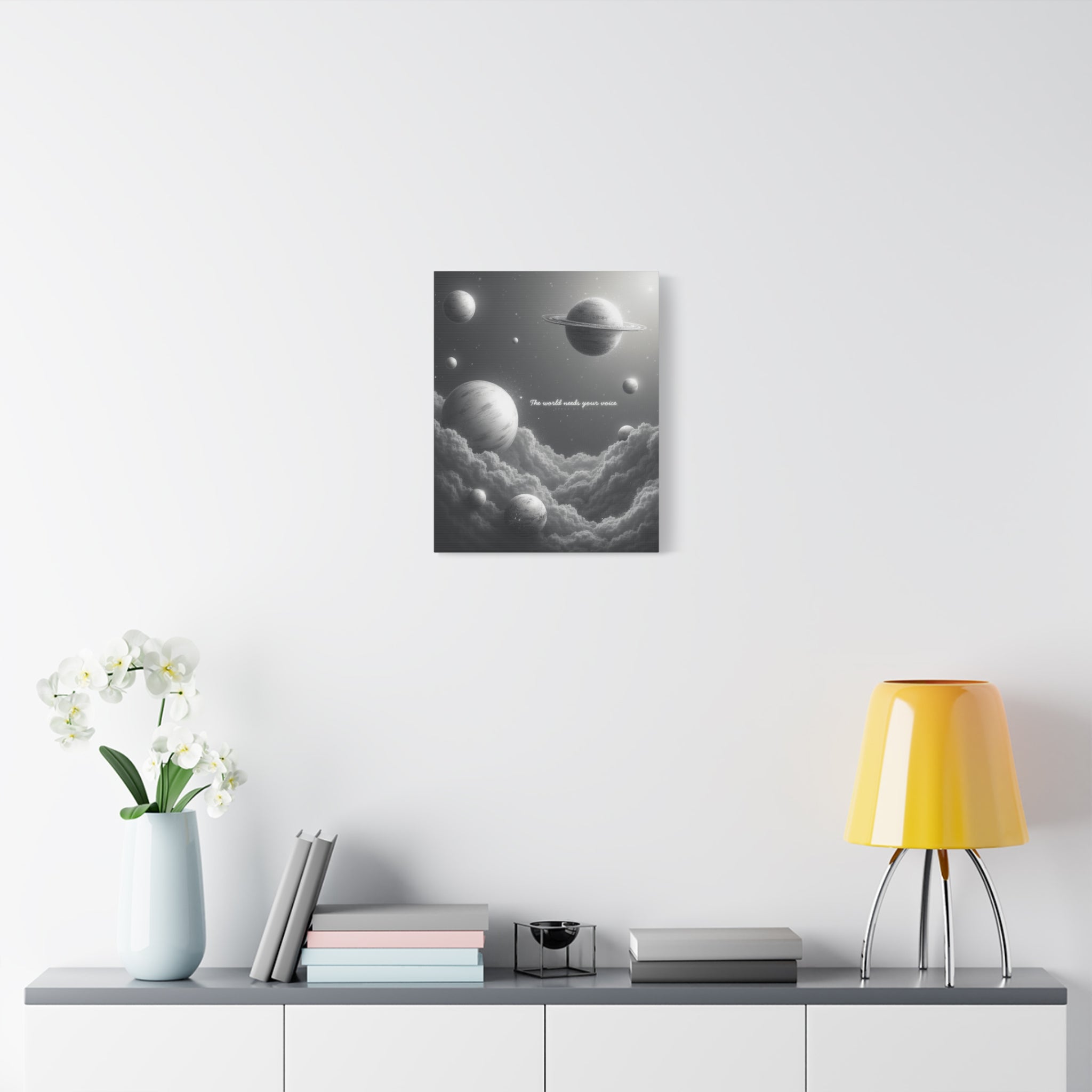 "The world needs your voice" Canvas Wall Art