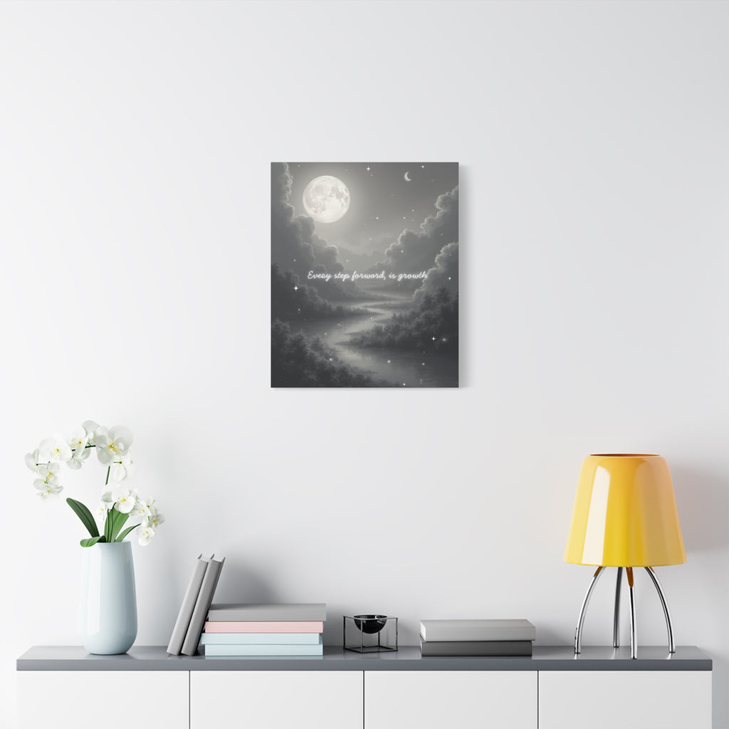 "Every step forward, is growth" Canvas Wall Art