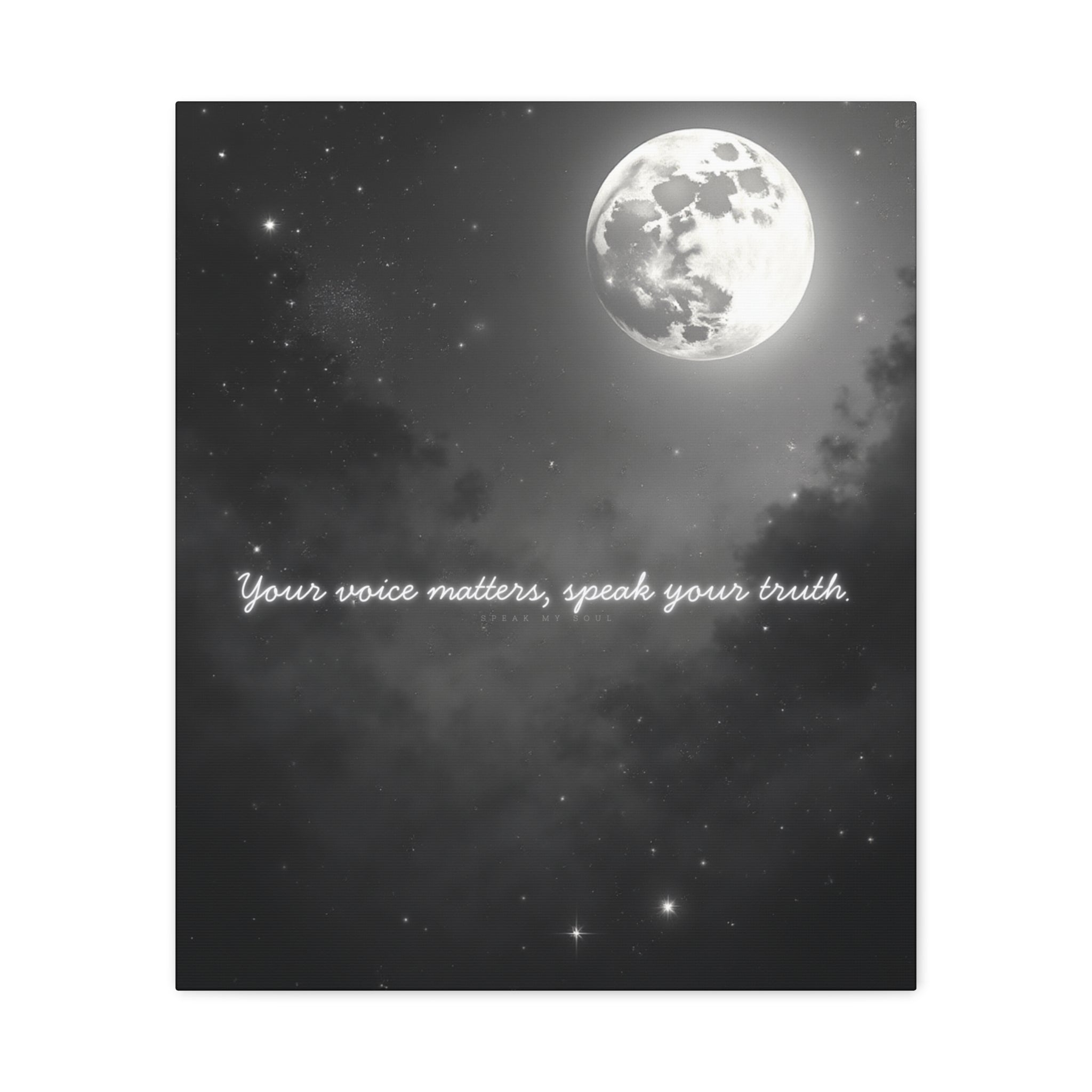"Your Voice Matters, Speak Your Truth" Canvas Wall Art