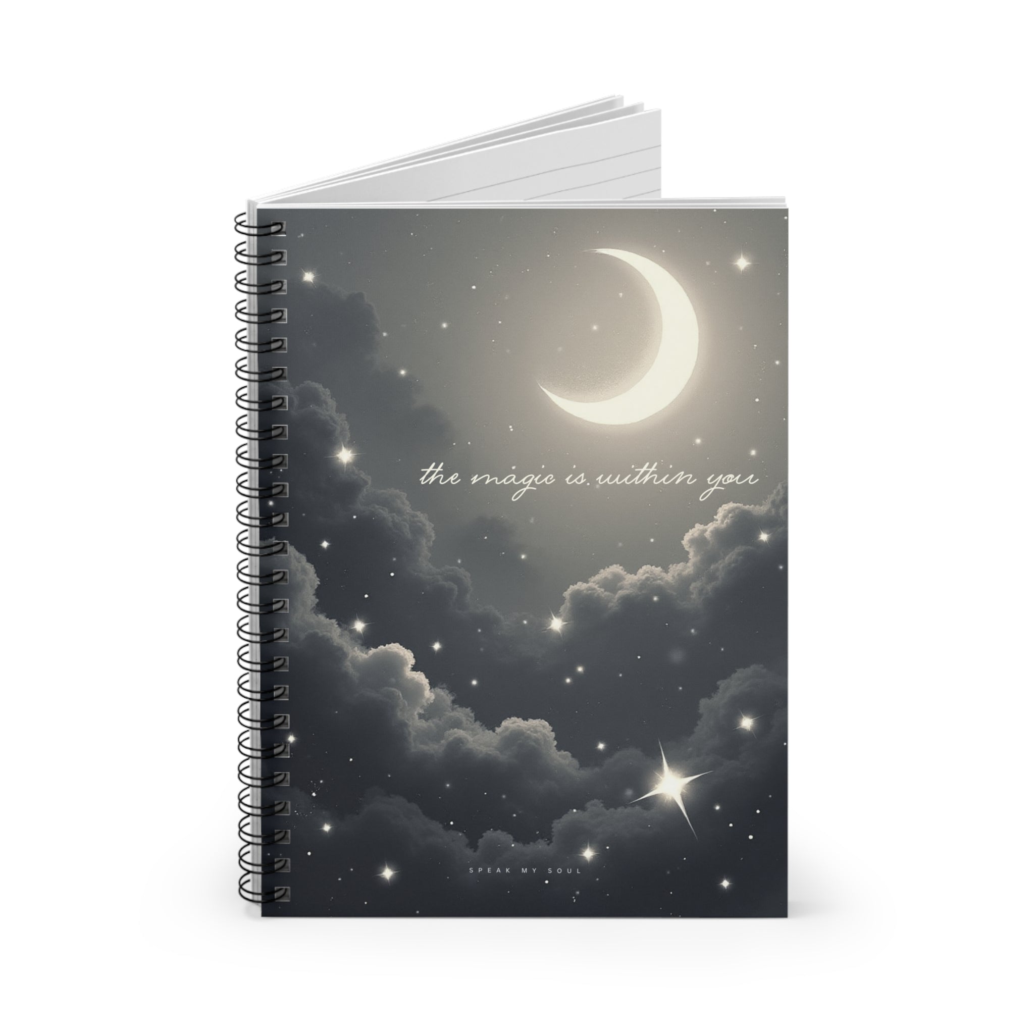 "The magic is within you" Ruled Notebook - The Moonlight Collection Notebook