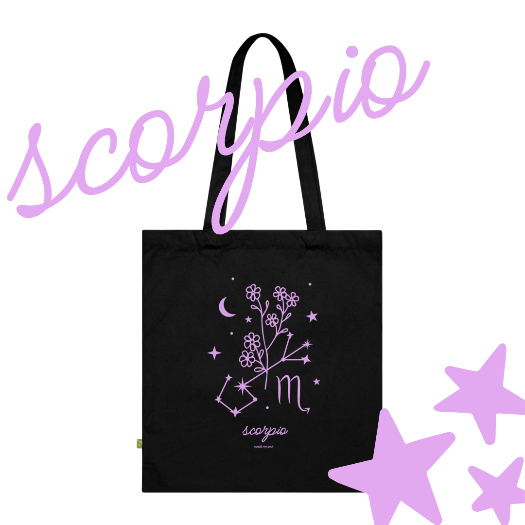 Scorpio Zodiac Tote Bag | Pink Cosmos | Astrology Gift