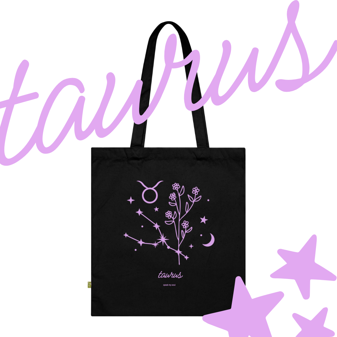 Taurus Zodiac Tote | Pink Cosmos | Astrology Gift