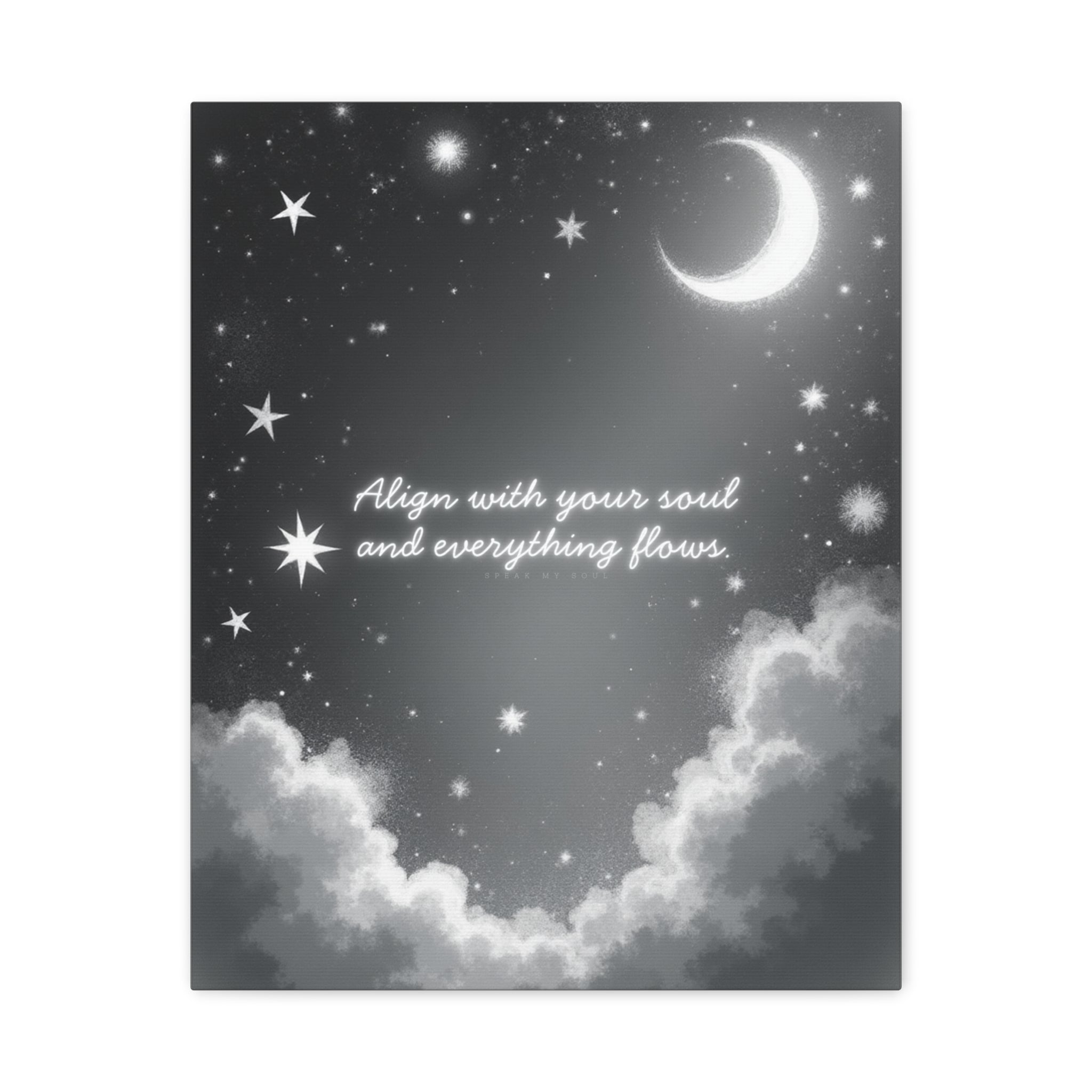 "Align with your soul and everything flows" Canvas Wall Art