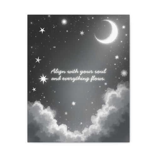 "Align with your soul and everything flows" Canvas Wall Art
