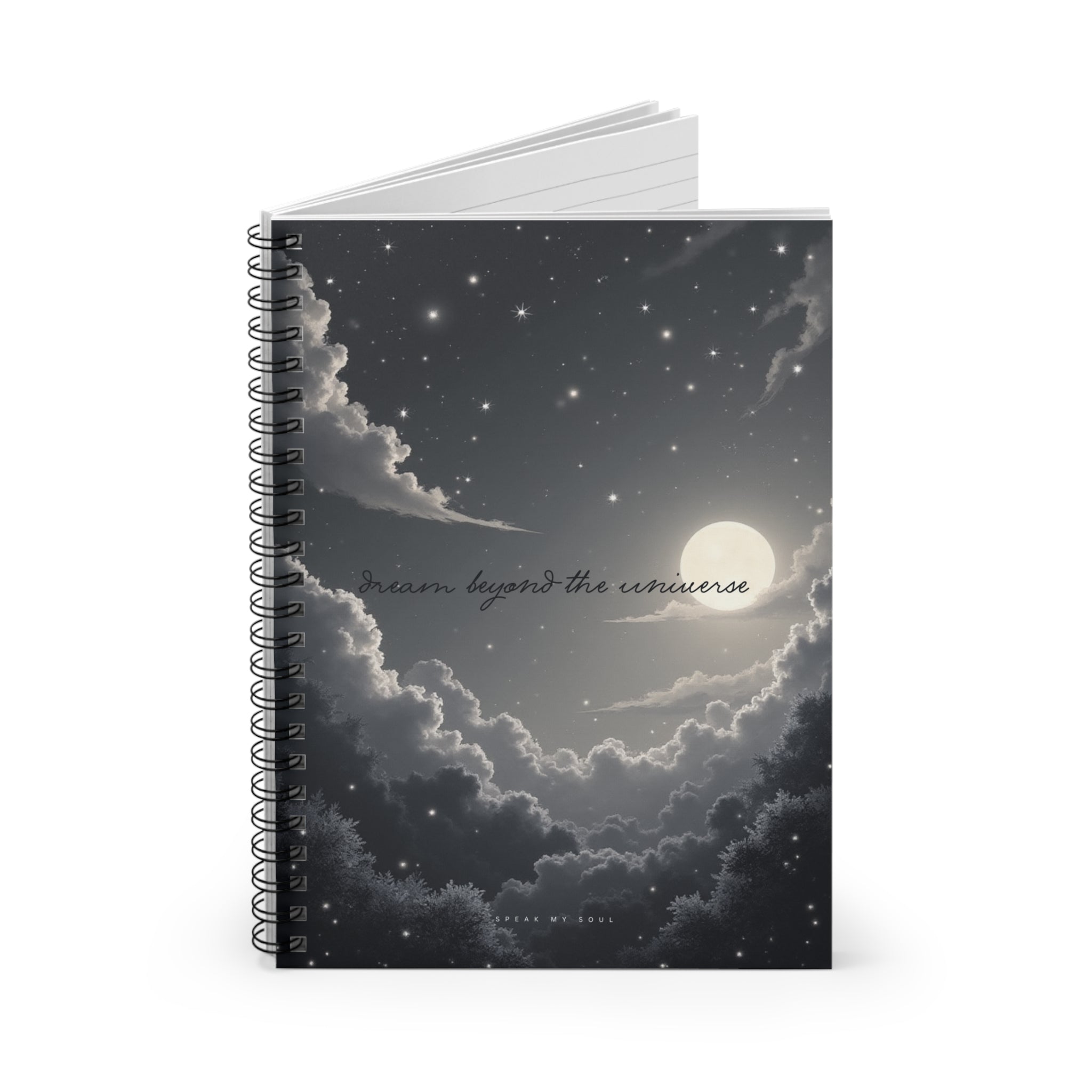 “Dream beyond the universe” Ruled Notebook - The Moonlight Collection
