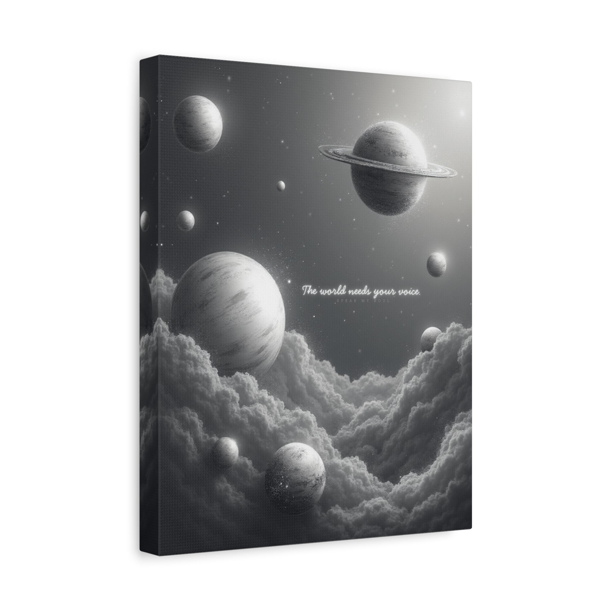"The world needs your voice" Canvas Wall Art