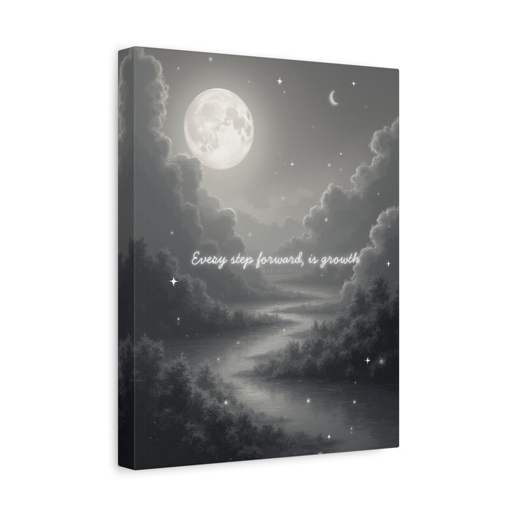 "Every step forward, is growth" Canvas Wall Art