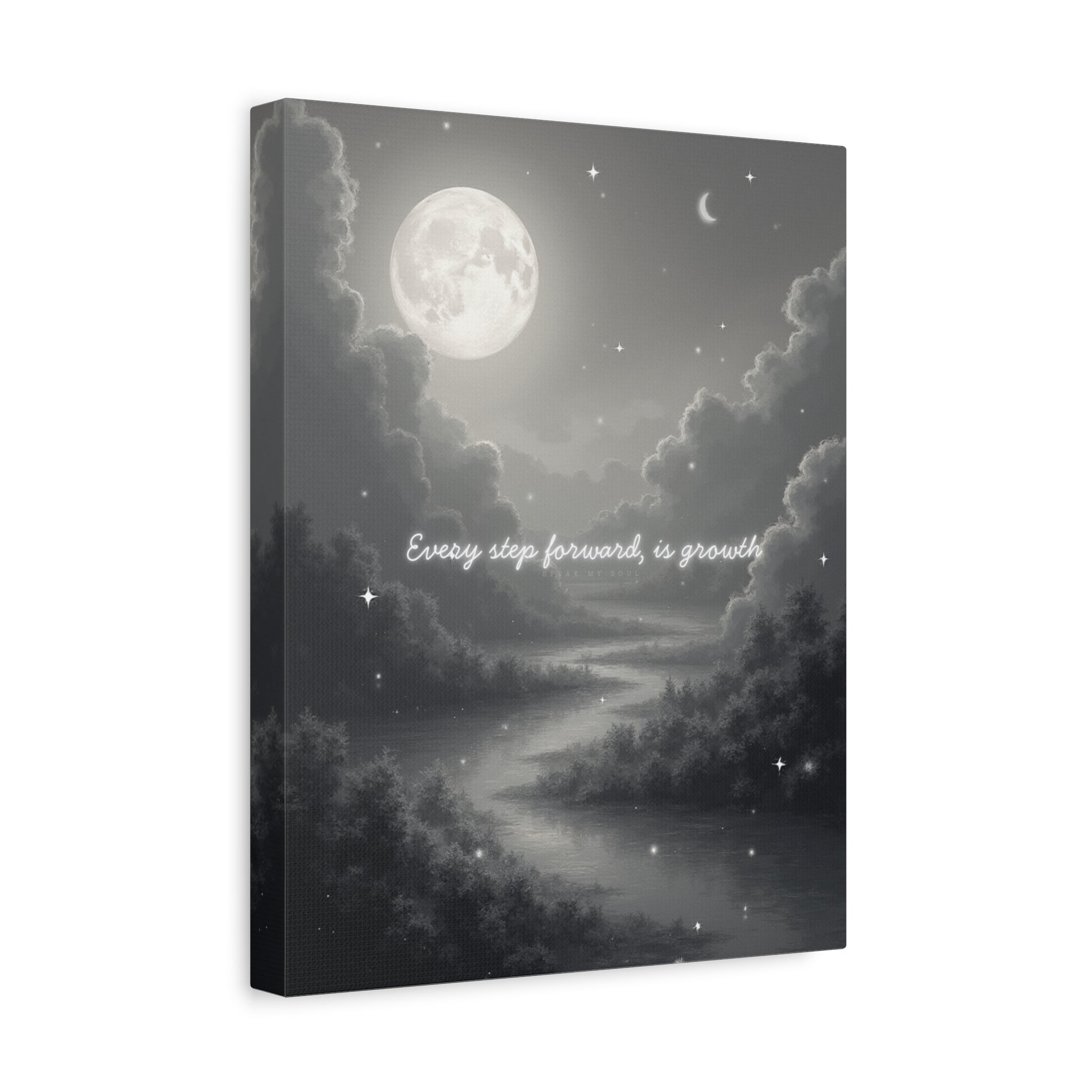 "Every step forward, is growth" Canvas Wall Art