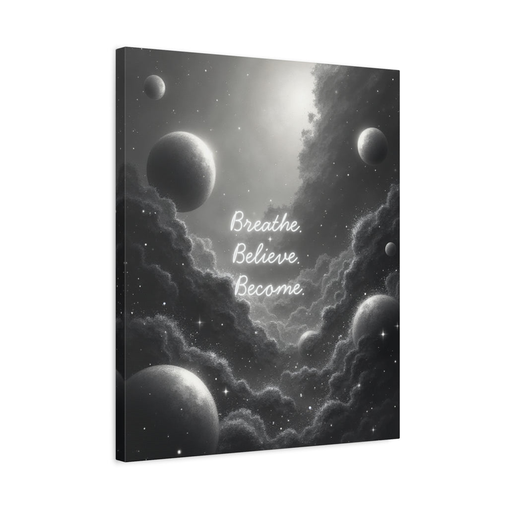 "Breathe. Believe. Become." Canvas Wall Art