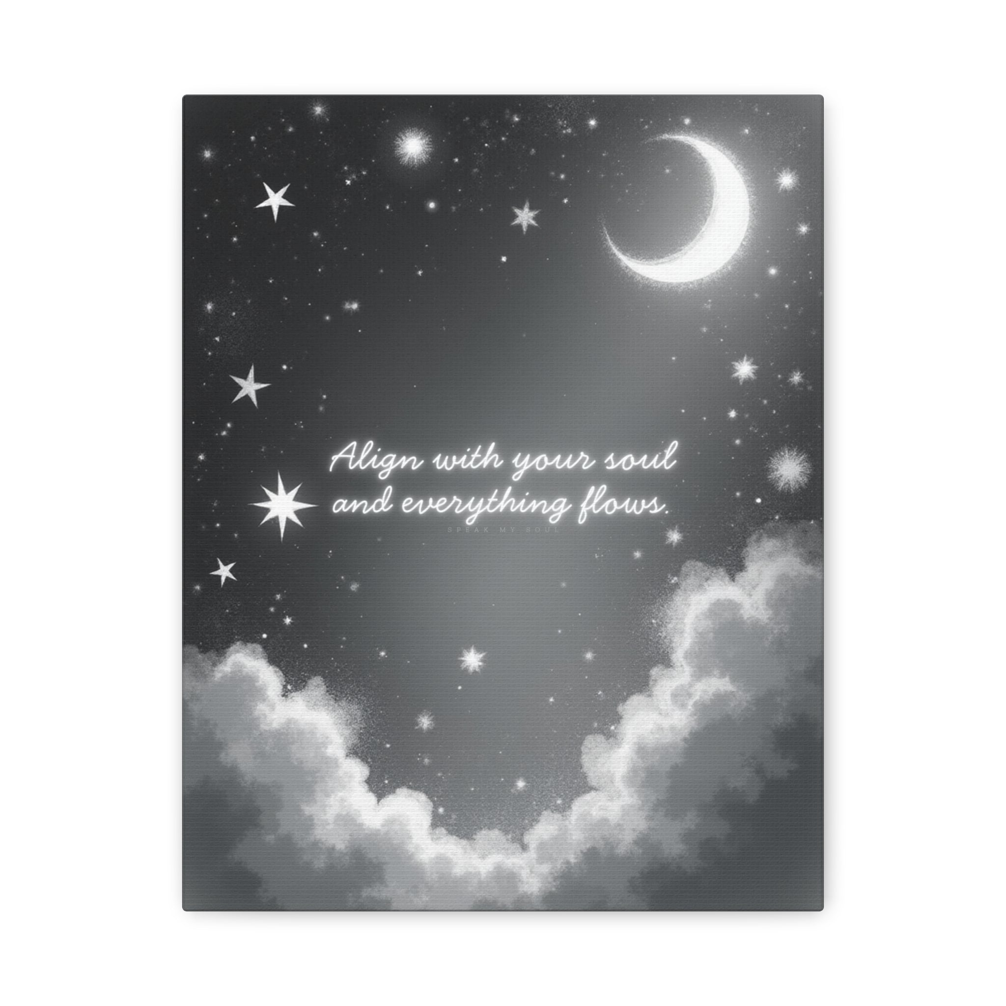 "Align with your soul and everything flows" Canvas Wall Art