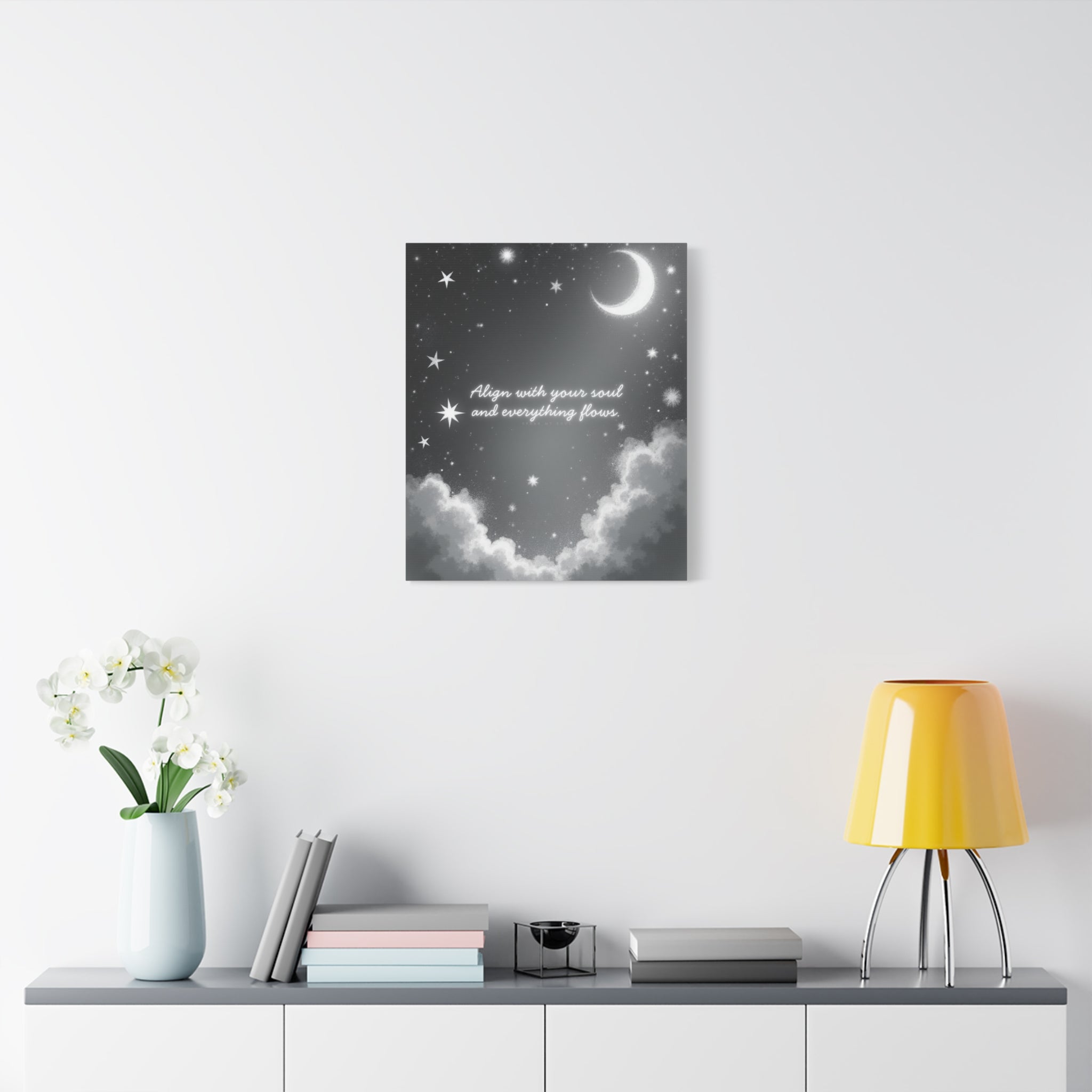 "Align with your soul and everything flows" Canvas Wall Art