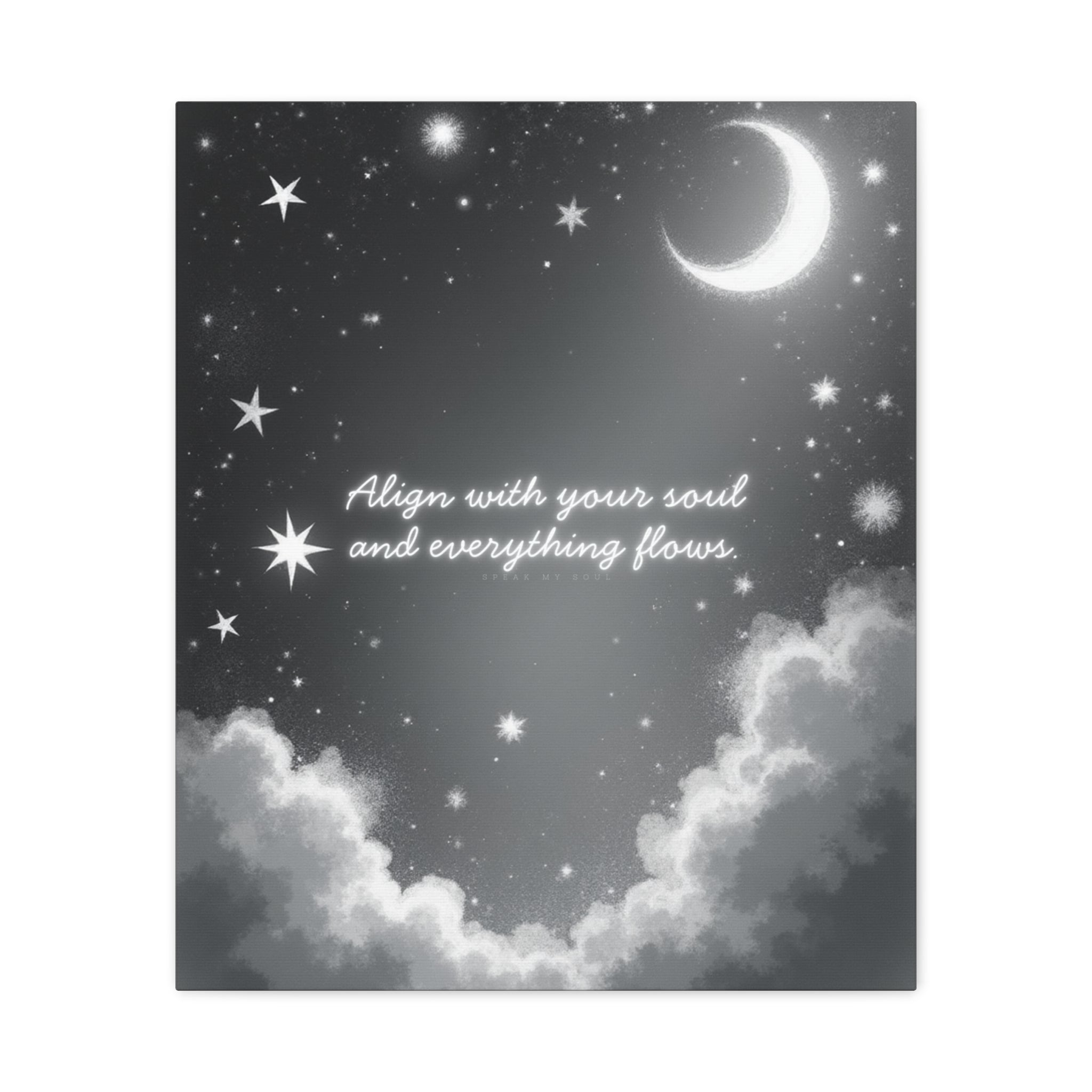 "Align with your soul and everything flows" Canvas Wall Art