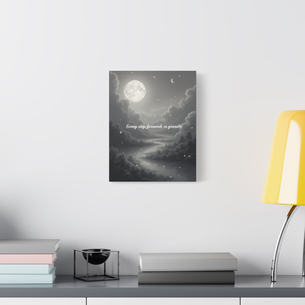"Every step forward, is growth" Canvas Wall Art