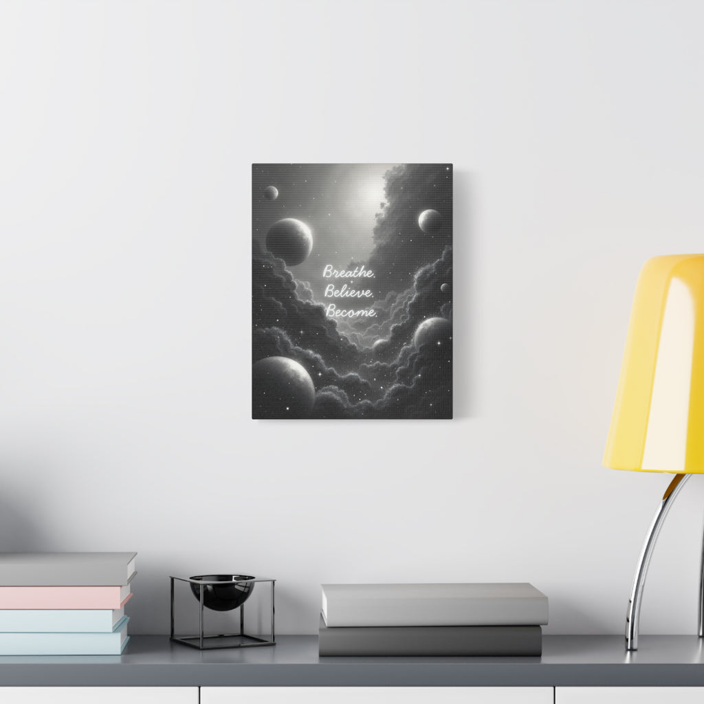 "Breathe. Believe. Become." Canvas Wall Art