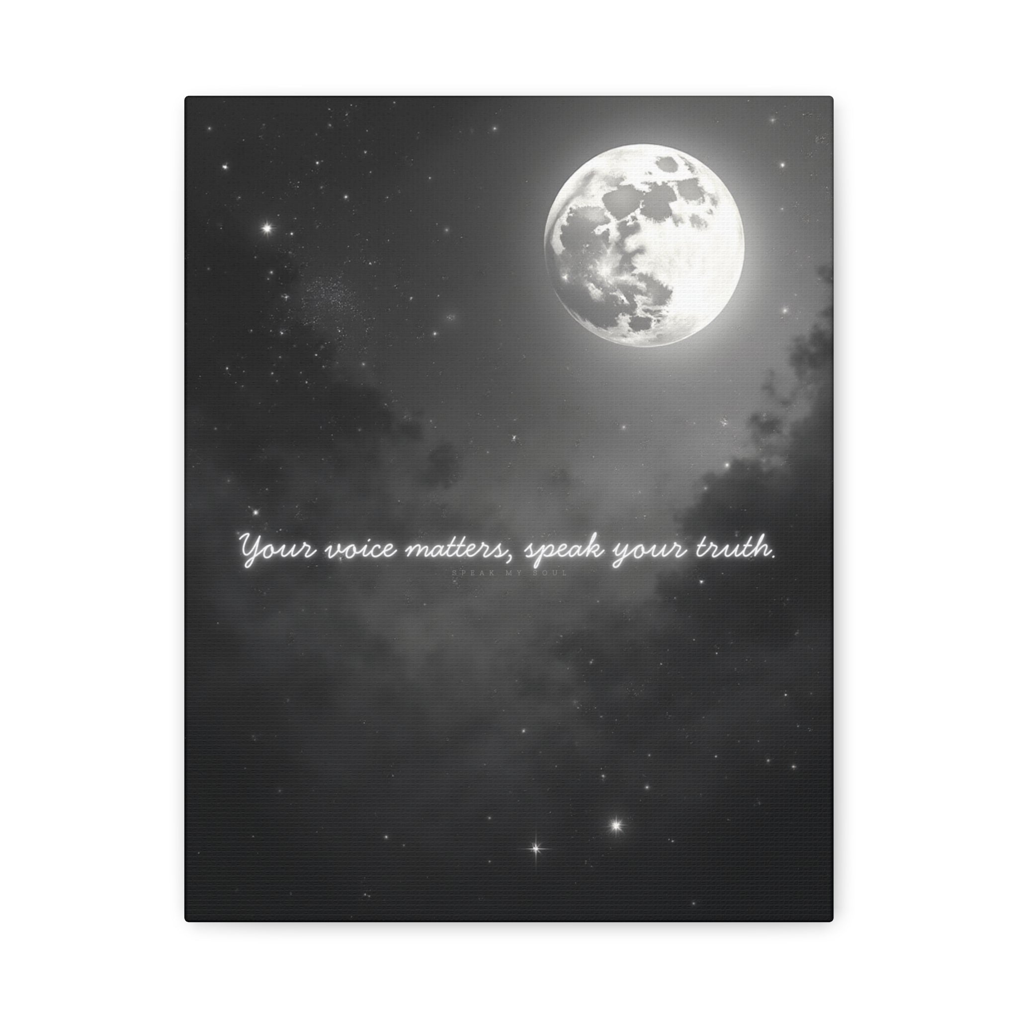 "Your Voice Matters, Speak Your Truth" Canvas Wall Art