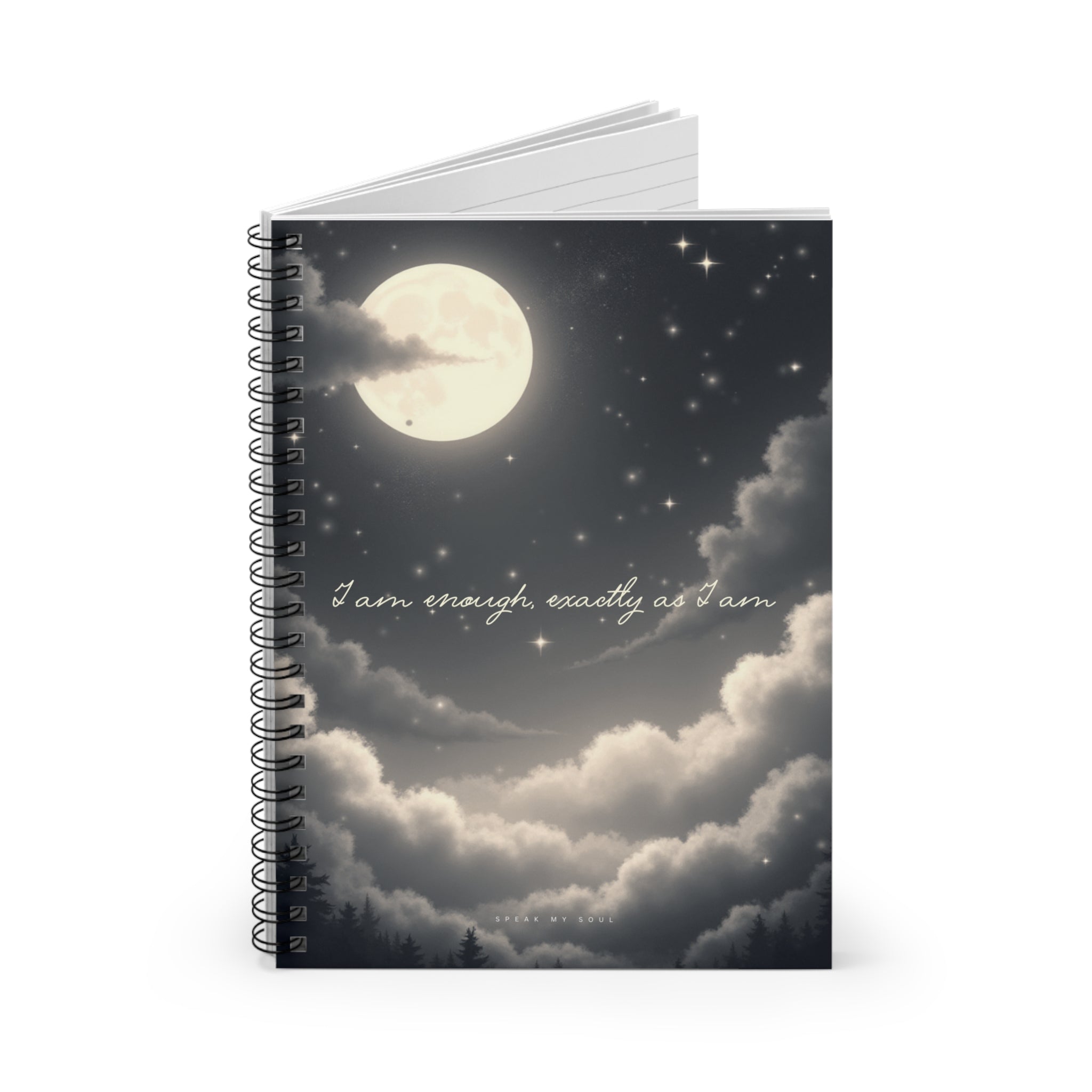 "I am enough, exactly as I am" Ruled Notebook - The Moonlight Collection Notebook