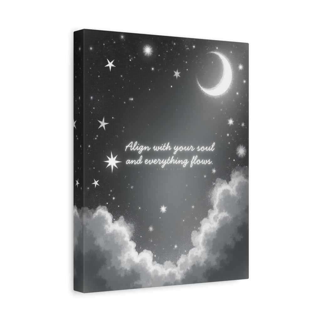 "Align with your soul and everything flows" Canvas Wall Art