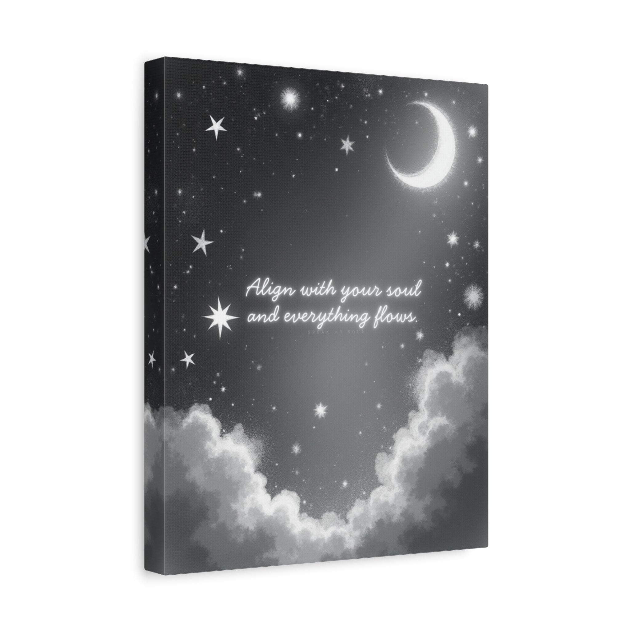 "Align with your soul and everything flows" Canvas Wall Art