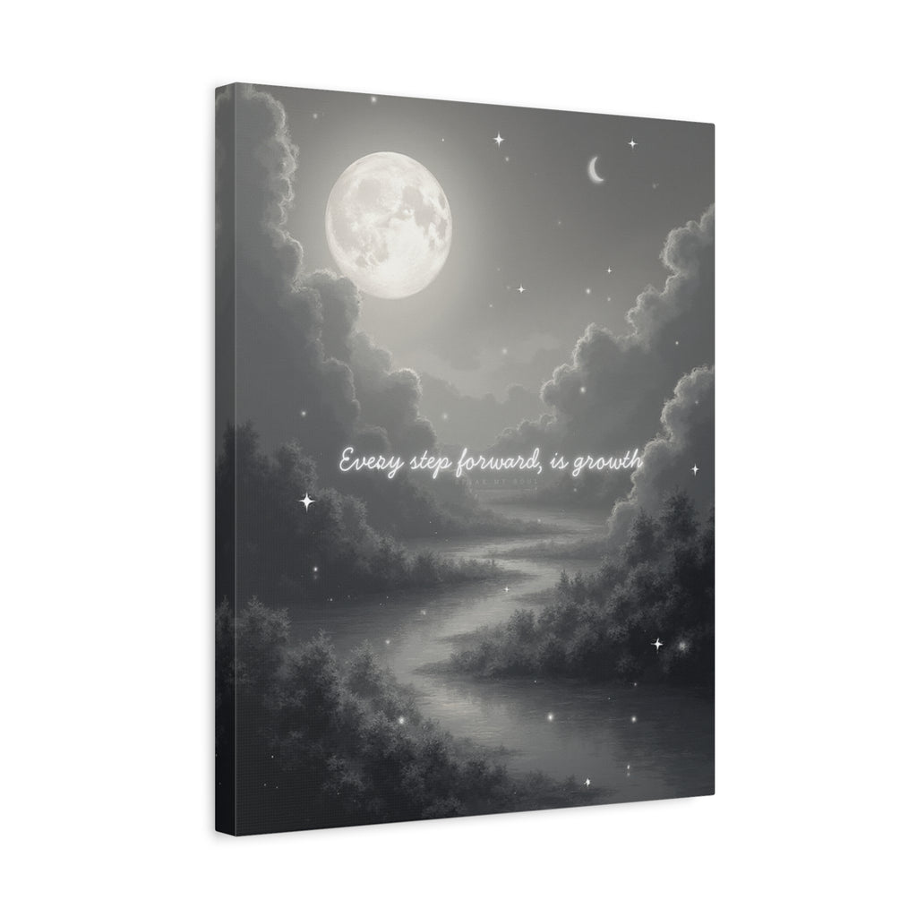"Every step forward, is growth" Canvas Wall Art