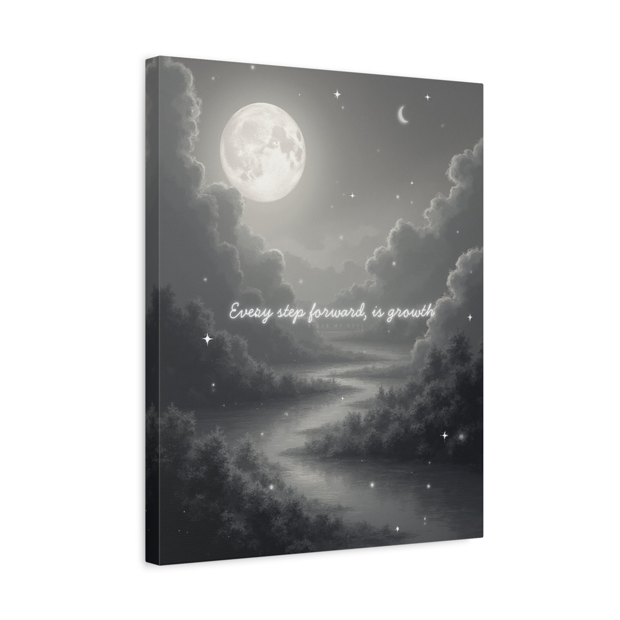 "Every step forward, is growth" Canvas Wall Art