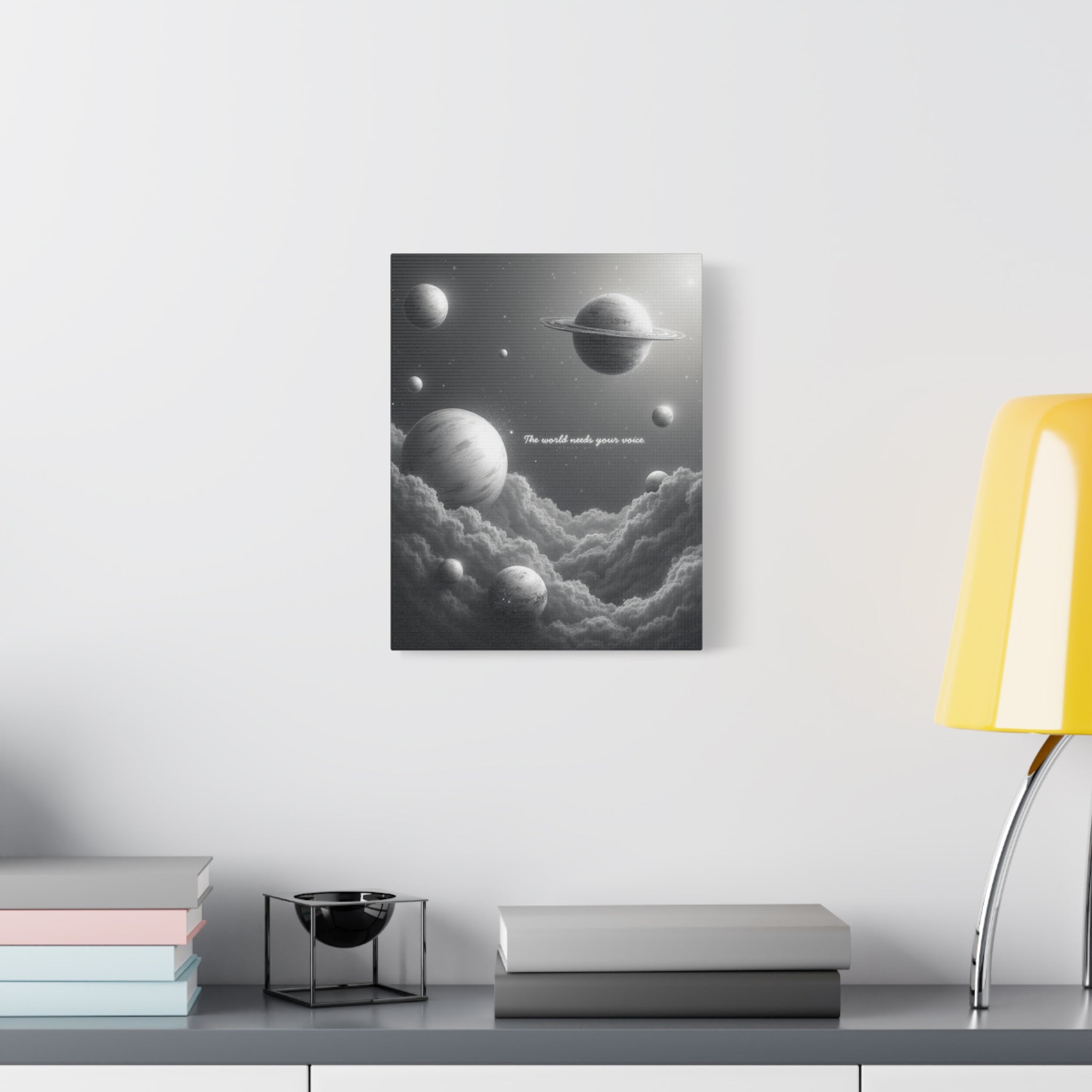 "The world needs your voice" Canvas Wall Art