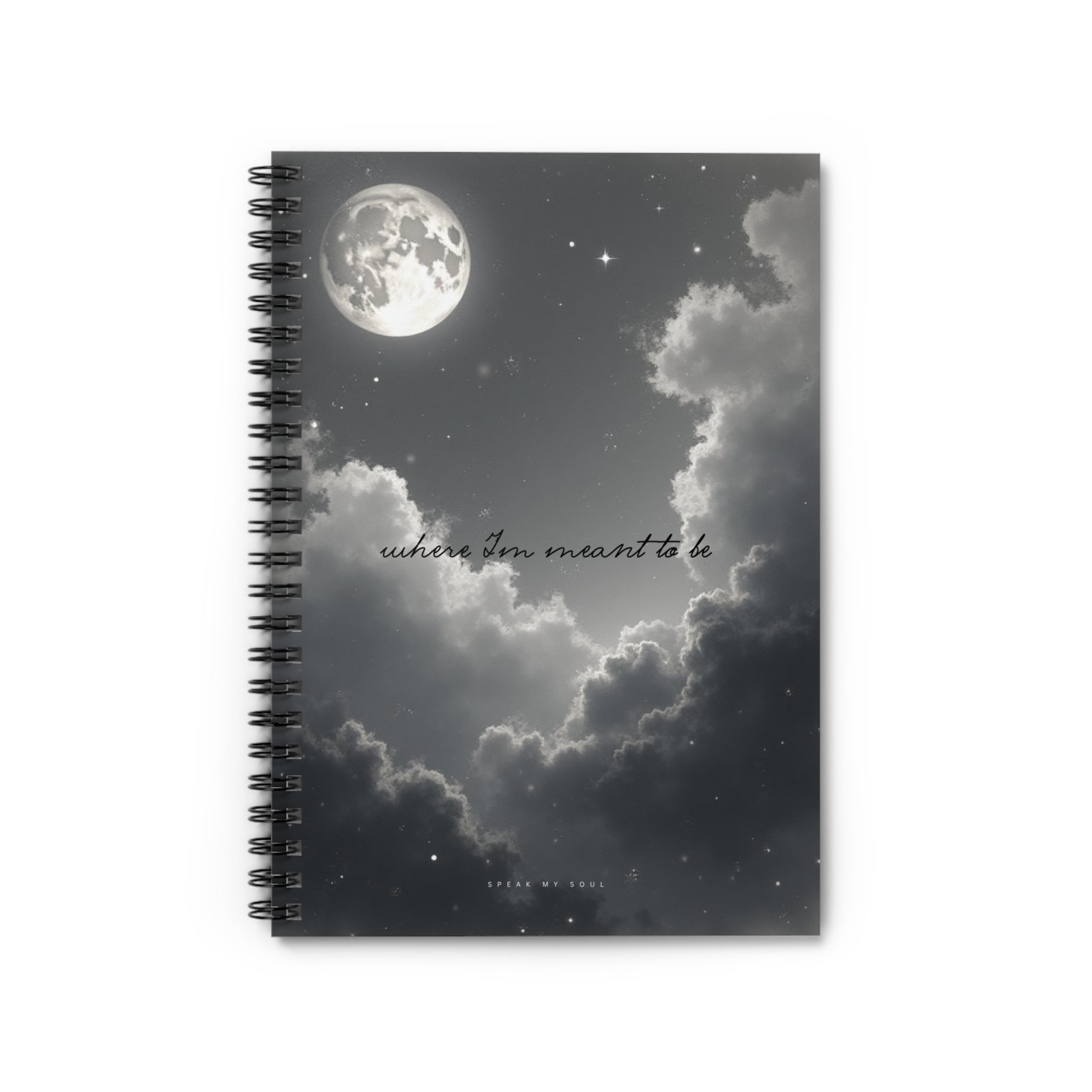 'Where I'm meant to be' Ruled Notebook - The Moonlight Collection